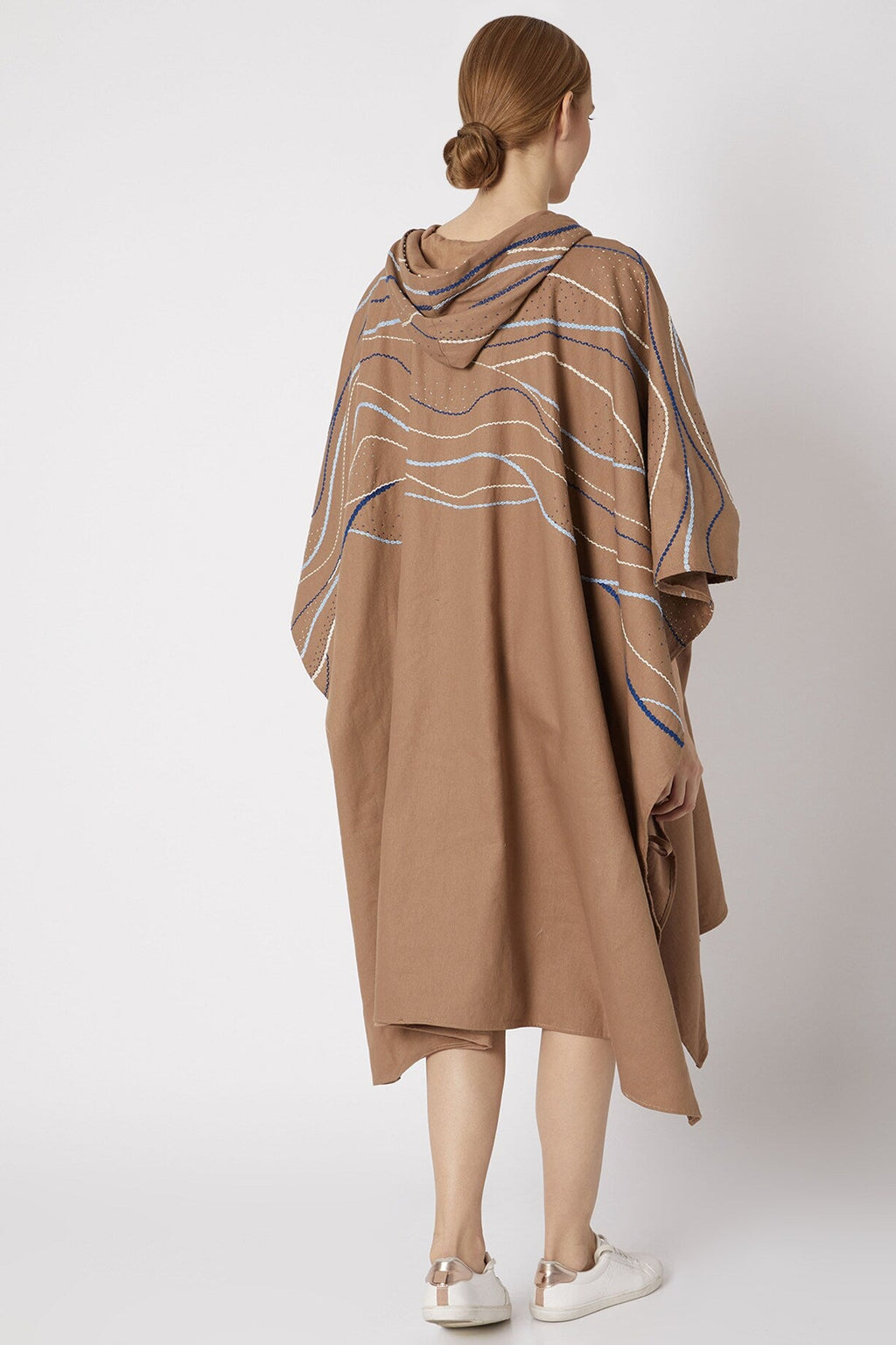 Brown Jacket at Kamakhyaa by Chambray & Co.. This item is Brown, Casual Wear, Cotton, Embroidered, fall, Natural, Regular Fit, Shrugs, Tencel, Womenswear