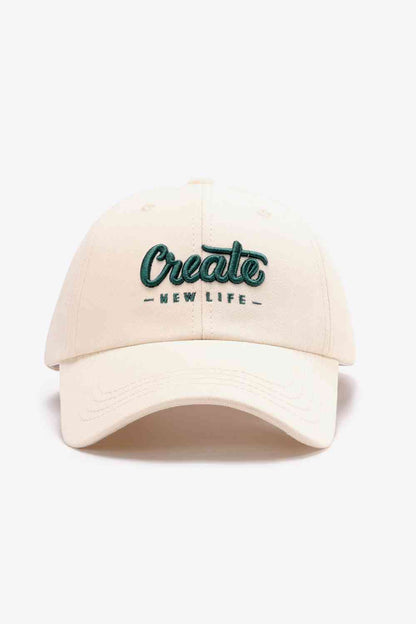 CREATE NEW LIFE Adjustable Cotton Baseball Cap at Kamakhyaa by Trendsi. This item is Ship From Overseas, Trendsi, WS