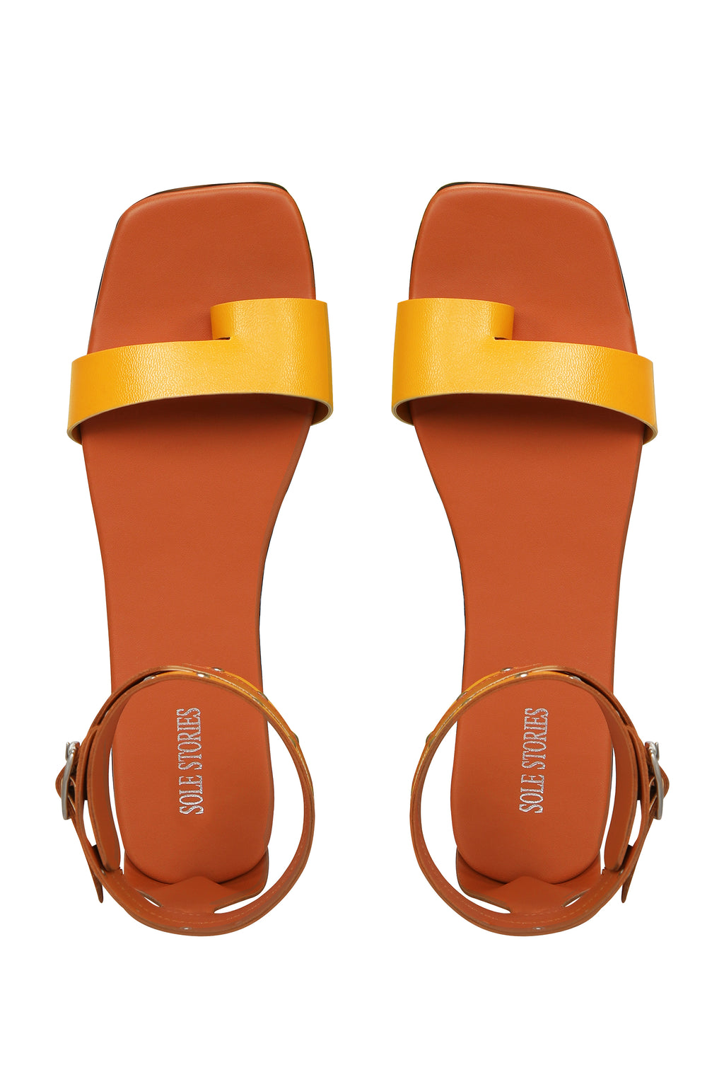 Canary Yellow Ankle Flats Basics Edit- Chapter II, Beige, Faux Leather, Flats, Handcrafted, Relaxed Fit, Solids, Vegan Kamakhyaa