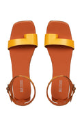 Canary Yellow Ankle Flats Basics Edit- Chapter II, Beige, Faux Leather, Flats, Handcrafted, Relaxed Fit, Solids, Vegan Kamakhyaa
