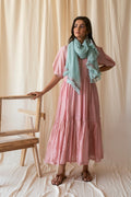 Carnation Kurta With Dupatta at Kamakhyaa by Taro. This item is Dress Sets, Evening Wear, July Sale, July Sale 2023, Kota Doria, Natural, Pink, Relaxed Fit, Rozana Taro, Silk Chanderi, Solids, Womenswear