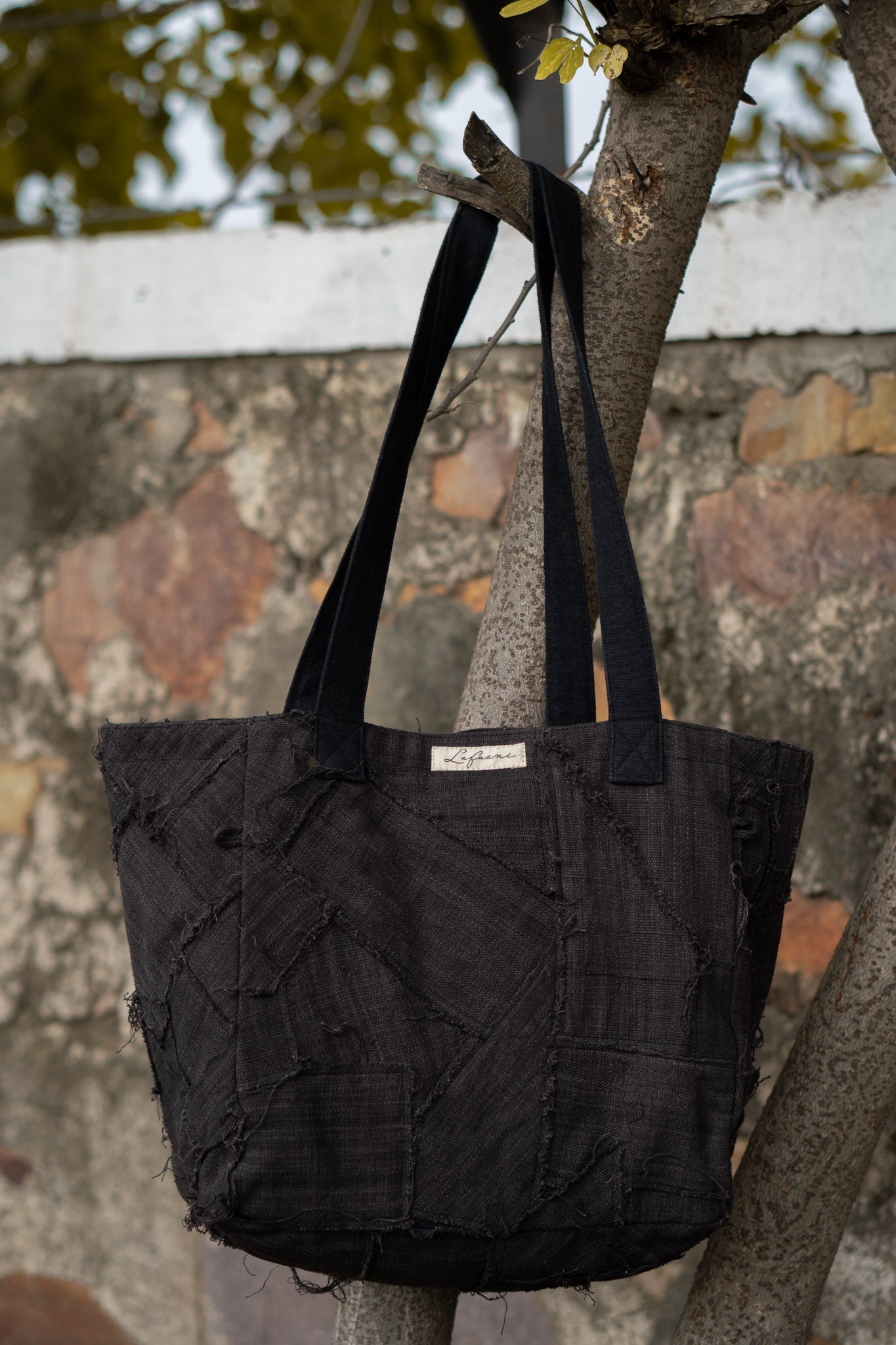 Carry-Some Tote Black at Kamakhyaa by Lafaani. This item is 100% pure cotton, Bags, Black, Casual Wear, Natural with azo free dyes, Organic, Regular Fit, Solids, Sonder, Tote Bags