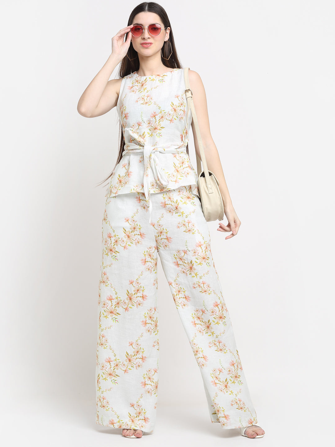 Certified Hemp White Printed Casual Co-ord Set at Kamakhyaa by Ewoke. This item is Best Selling, Casual Wear, Co-ord Sets, Festive 23, Hemp, Natural with azo free dyes, Prints, Regular Fit, Travel Co-ords, White, Womenswear