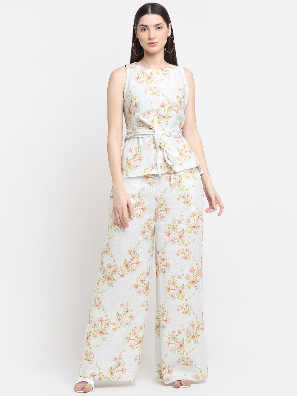 Certified Hemp White Printed Casual Co-ord Set at Kamakhyaa by Ewoke. This item is Best Selling, Casual Wear, Co-ord Sets, Festive 23, Hemp, Natural with azo free dyes, Prints, Regular Fit, Travel Co-ords, White, Womenswear