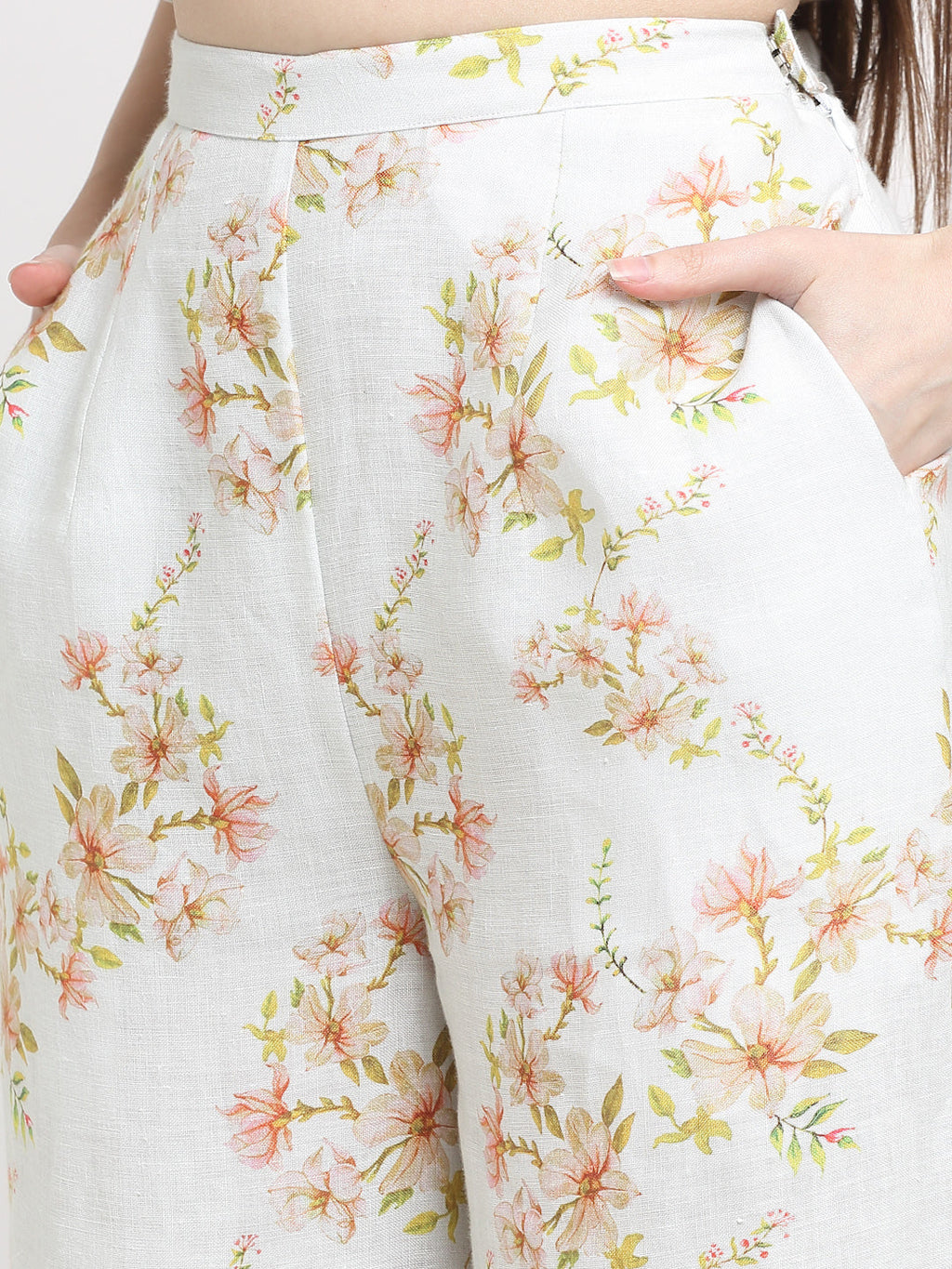 Certified Hemp White Printed Casual Co-ord Set at Kamakhyaa by Ewoke. This item is Best Selling, Casual Wear, Co-ord Sets, Festive 23, Hemp, Natural with azo free dyes, Prints, Regular Fit, Travel Co-ords, White, Womenswear