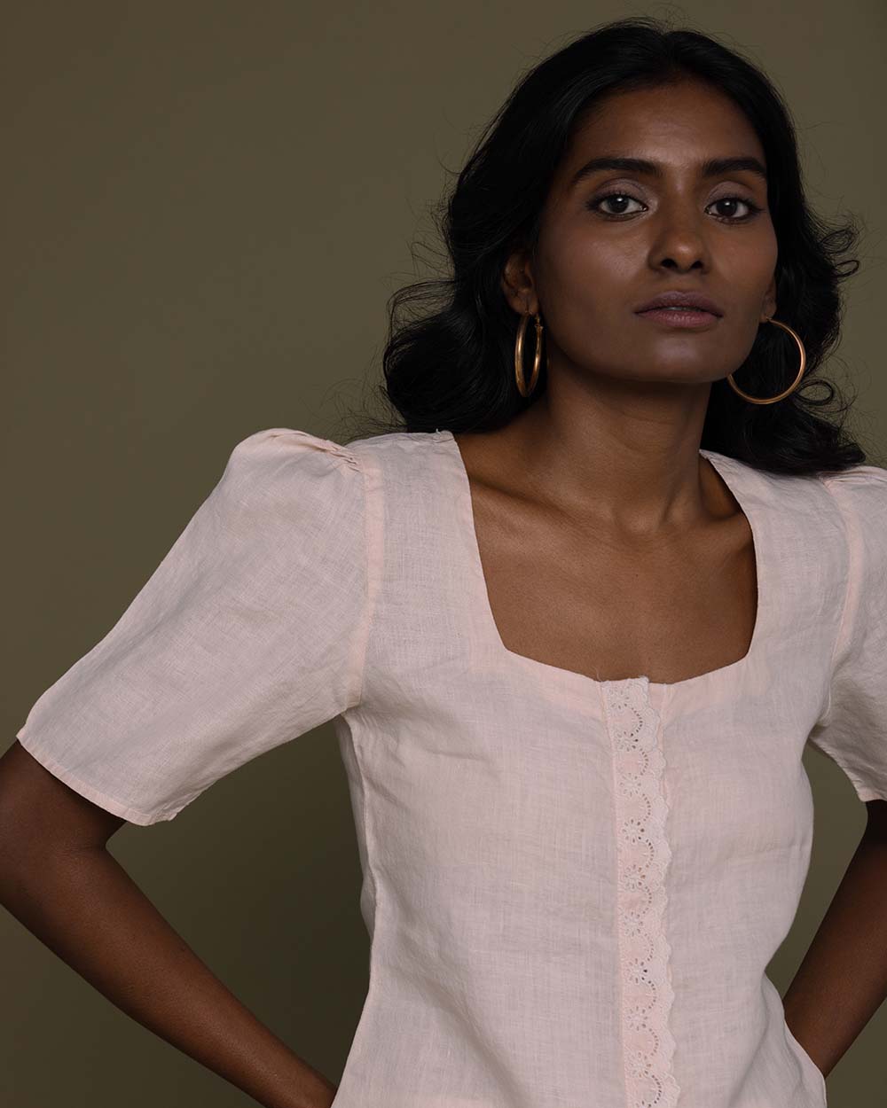 Cherry Chapstick Kisses Top - Ice Pink at Kamakhyaa by Reistor. This item is Hemp, Natural, Pink, Solids, Tops, Womenswear