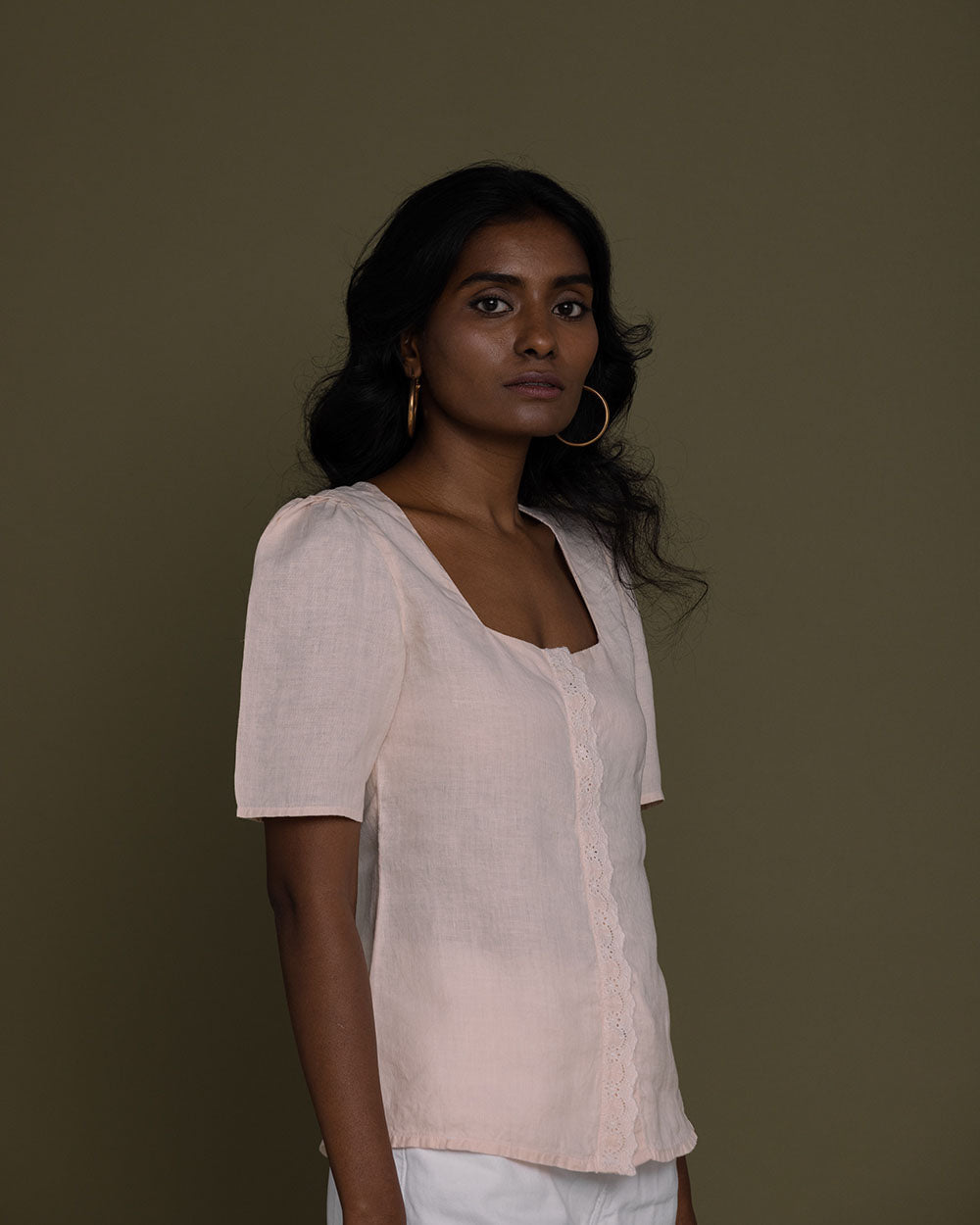 Cherry Chapstick Kisses Top - Ice Pink at Kamakhyaa by Reistor. This item is Hemp, Natural, Pink, Solids, Tops, Womenswear