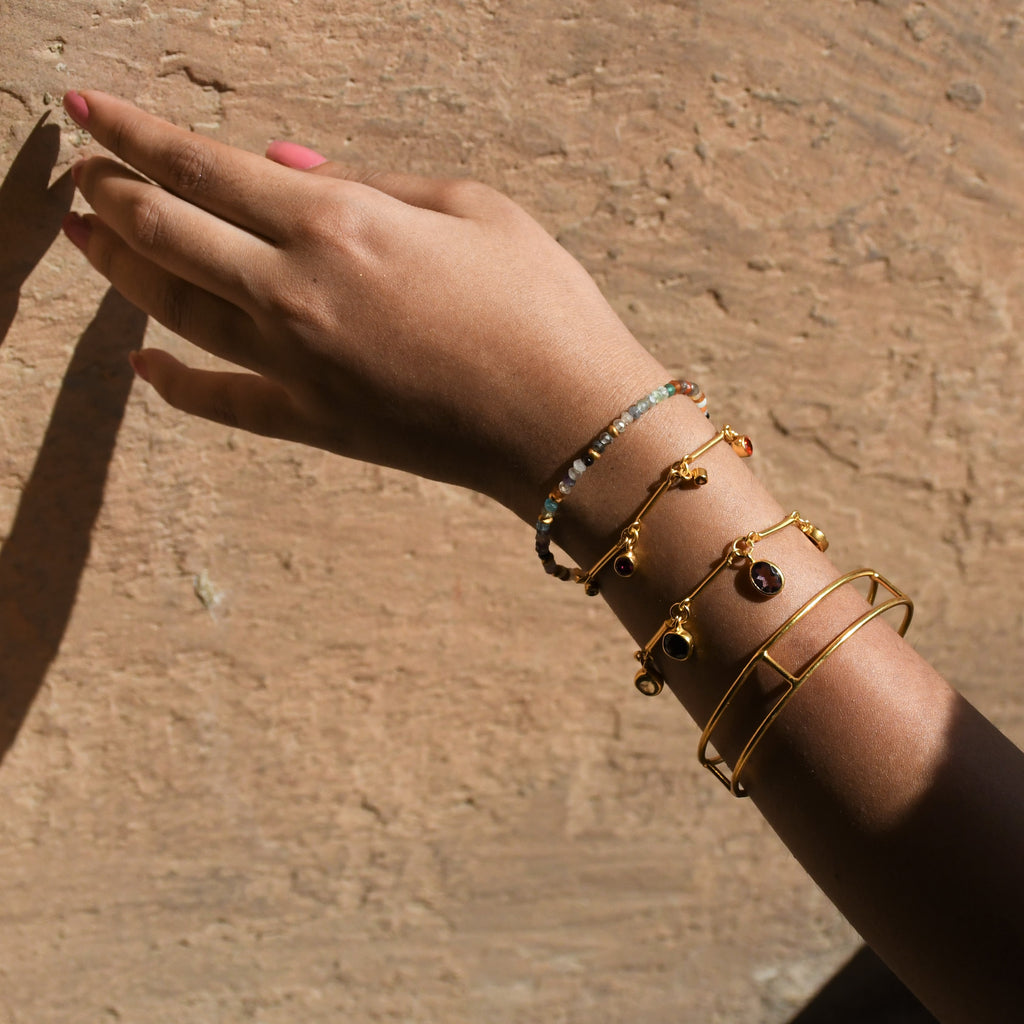 Circus Bracelet at Kamakhyaa by Noyra. This item is Add Ons, Alloy, Bracelets, Fashion Jewellery, jewelry, Micron, Multicolor, Natural, Office Wear Jewellery, Textured