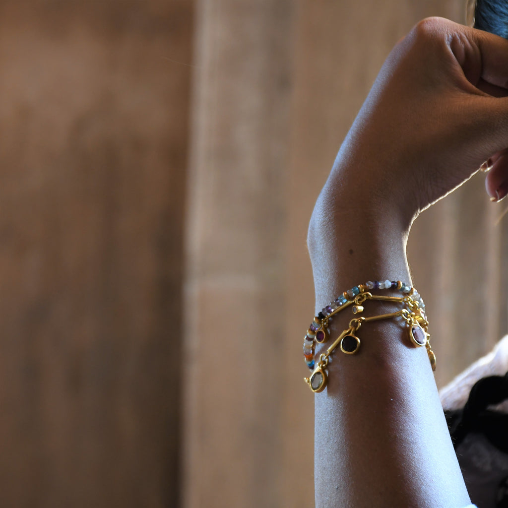 Circus Bracelet at Kamakhyaa by Noyra. This item is Add Ons, Alloy, Bracelets, Fashion Jewellery, jewelry, Micron, Multicolor, Natural, Office Wear Jewellery, Textured