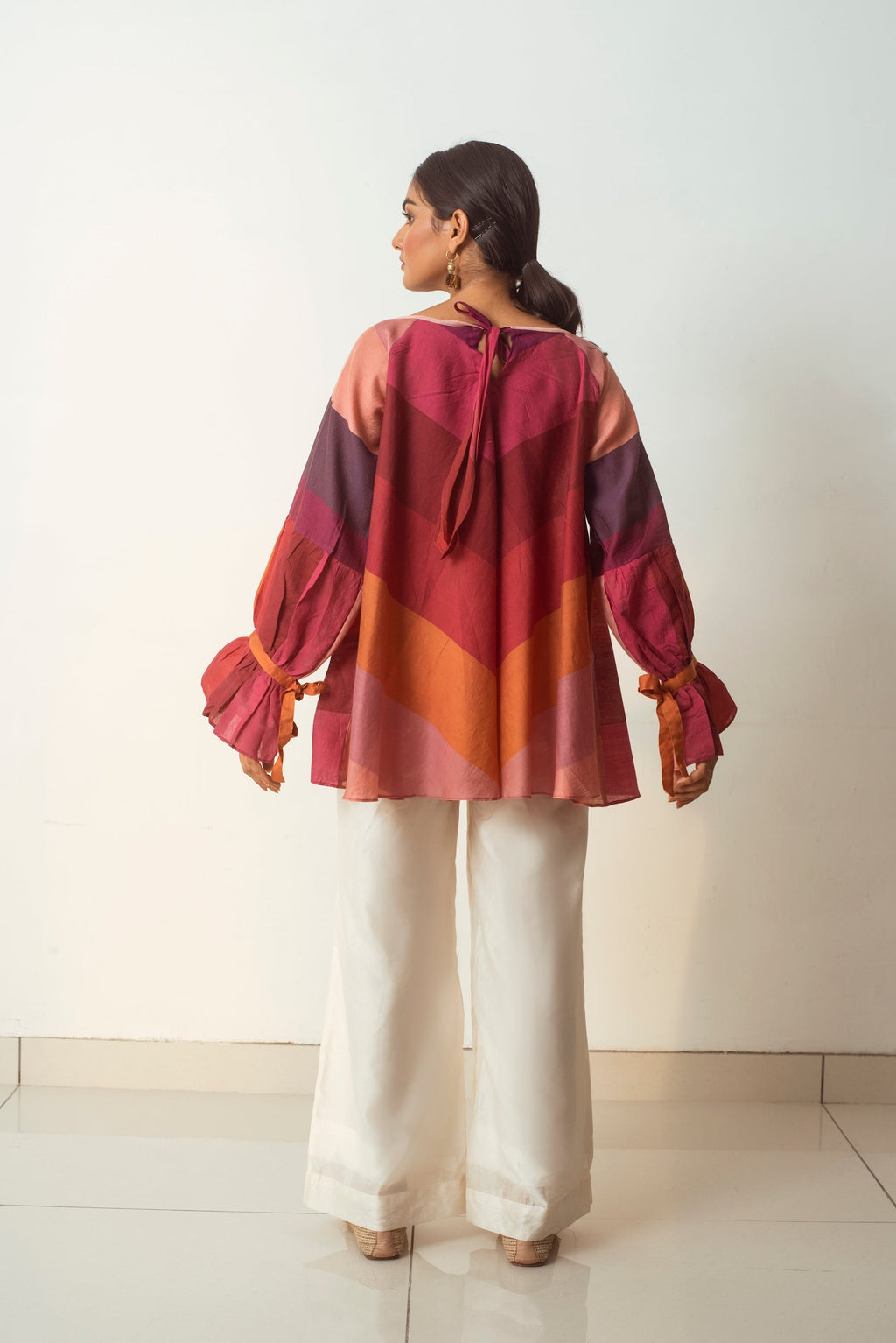 Colors In My Loom at Kamakhyaa by The Loom Art. This item is Handwoven silk, July Sale, July Sale 2023, Multicolor, Natural, Party Wear, Prints, Regular Fit, Tops, Tunic Tops, Womenswear