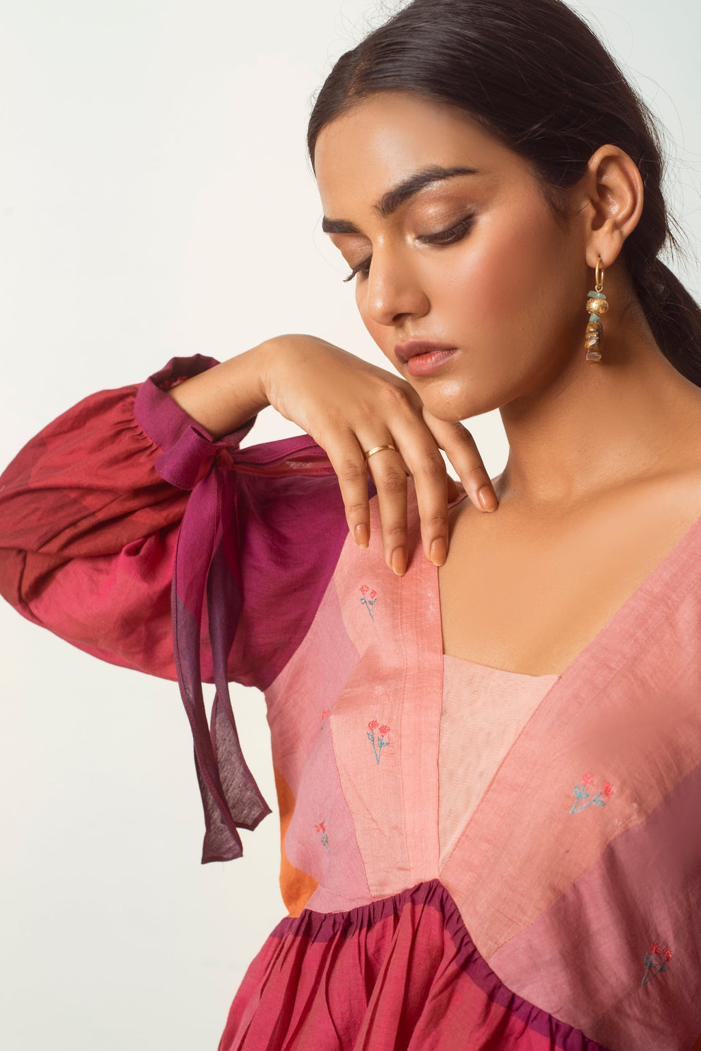 Colors of Life Top at Kamakhyaa by The Loom Art. This item is Handwoven silk, July Sale, July Sale 2023, Multicolor, Natural, Party Wear, Prints, Regular Fit, Tops, Tunic Tops, Womenswear