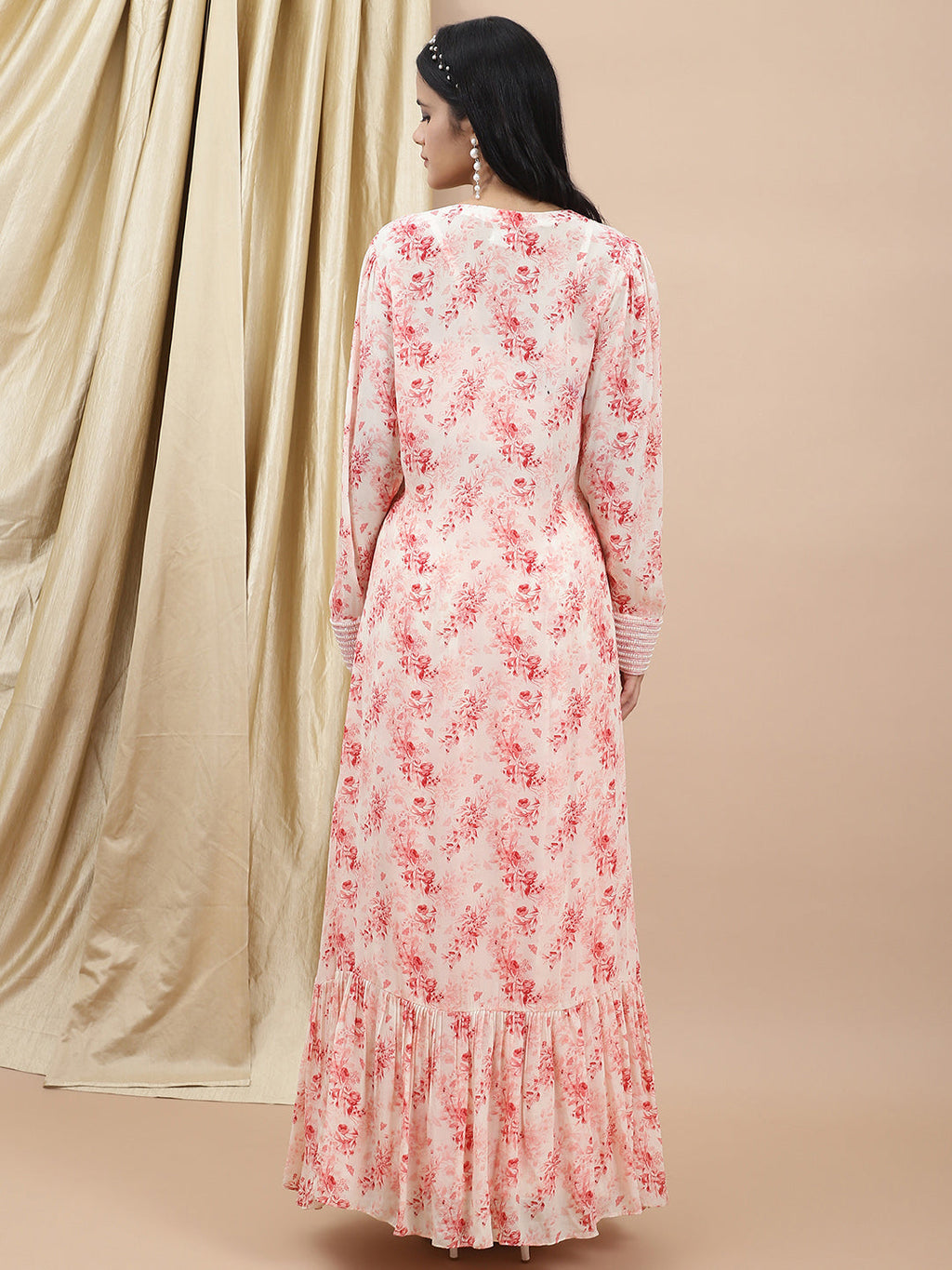 Crepe White Printed Tier Lehenga at Kamakhyaa by Ewoke. This item is Bemberg, Crepe, Festive 23, Festive Wear, Lehengas Sets, Natural with azo free dyes, Prints, Regular Fit, White, Womenswear