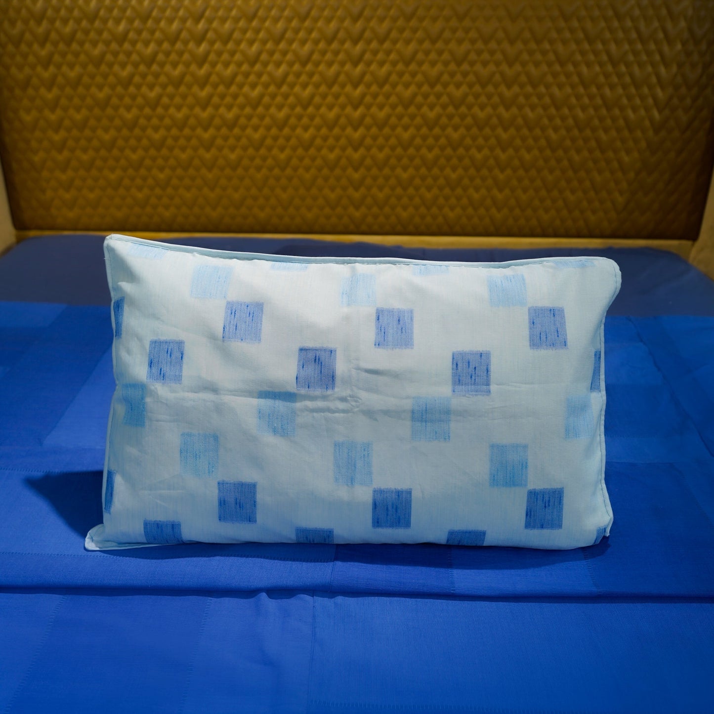 Denim Crossweave Cushion Cover at Kamakhyaa by Aetherea. This item is Blue, Cotton, Cushion, Cushion covers, Home, Upcycled