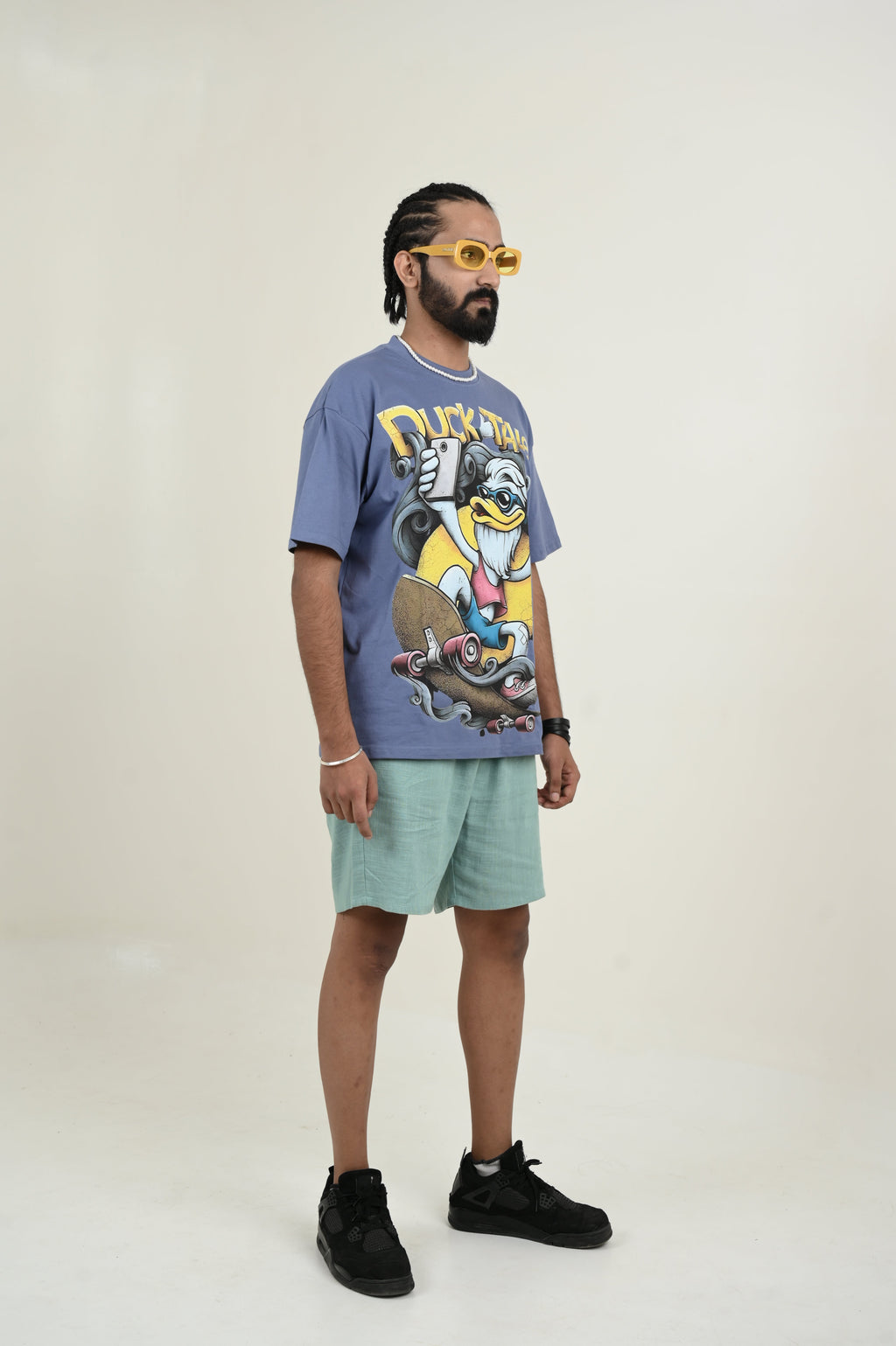 Duck Tales 100% Cotton Oversized Blue T-shirt at Kamakhyaa by Unfussy. This item is 100% cotton, Blue, Casual Wear, Organic, Oversized Fit, Printed, T-Shirts, Unfussy, Unisex, Womenswear