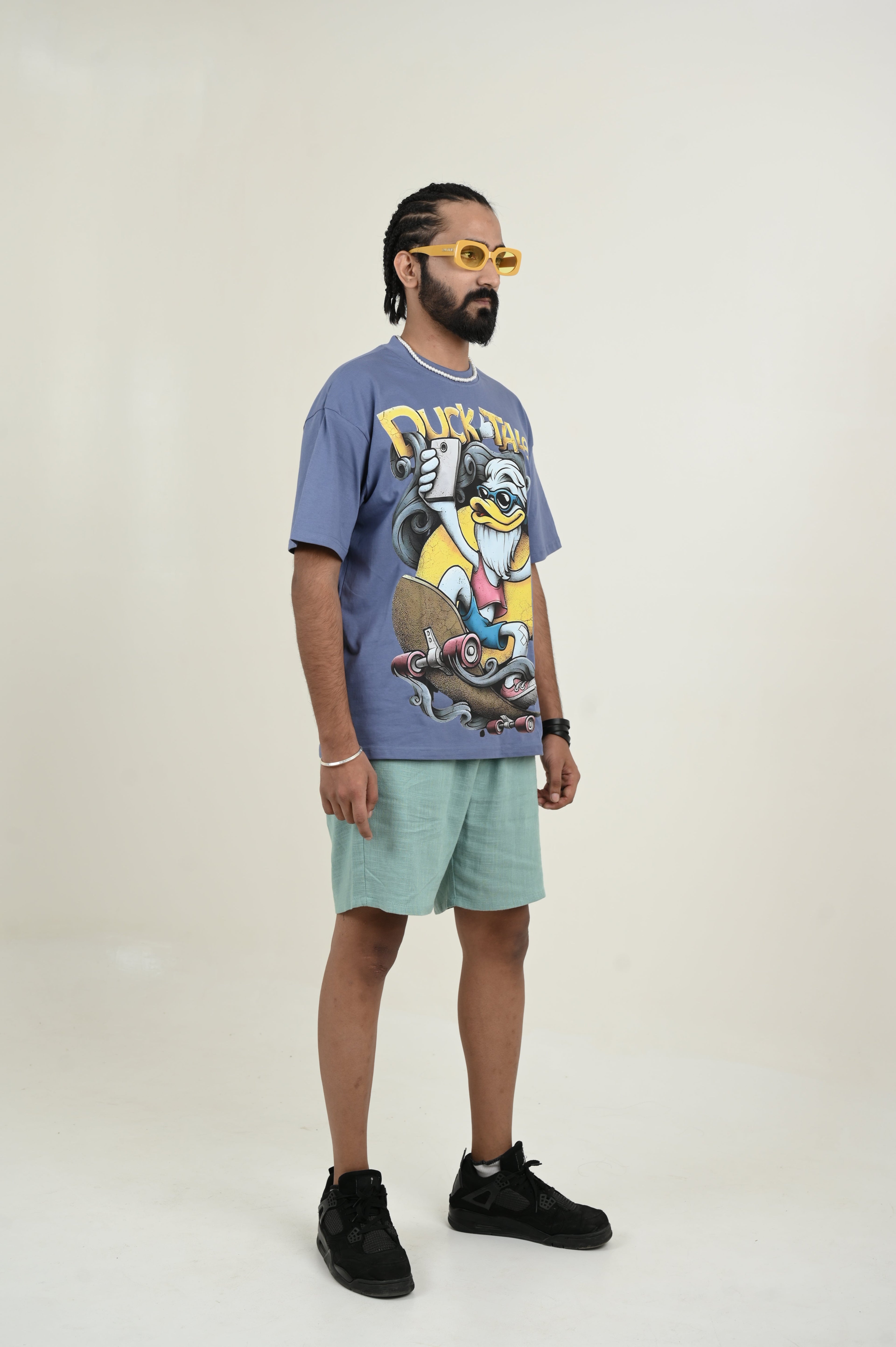 Duck Tales 100% Cotton Oversized Blue T-shirt at Kamakhyaa by Unfussy. This item is 100% cotton, Blue, Casual Wear, Organic, Oversized Fit, Printed, T-Shirts, Unfussy, Unisex, Womenswear