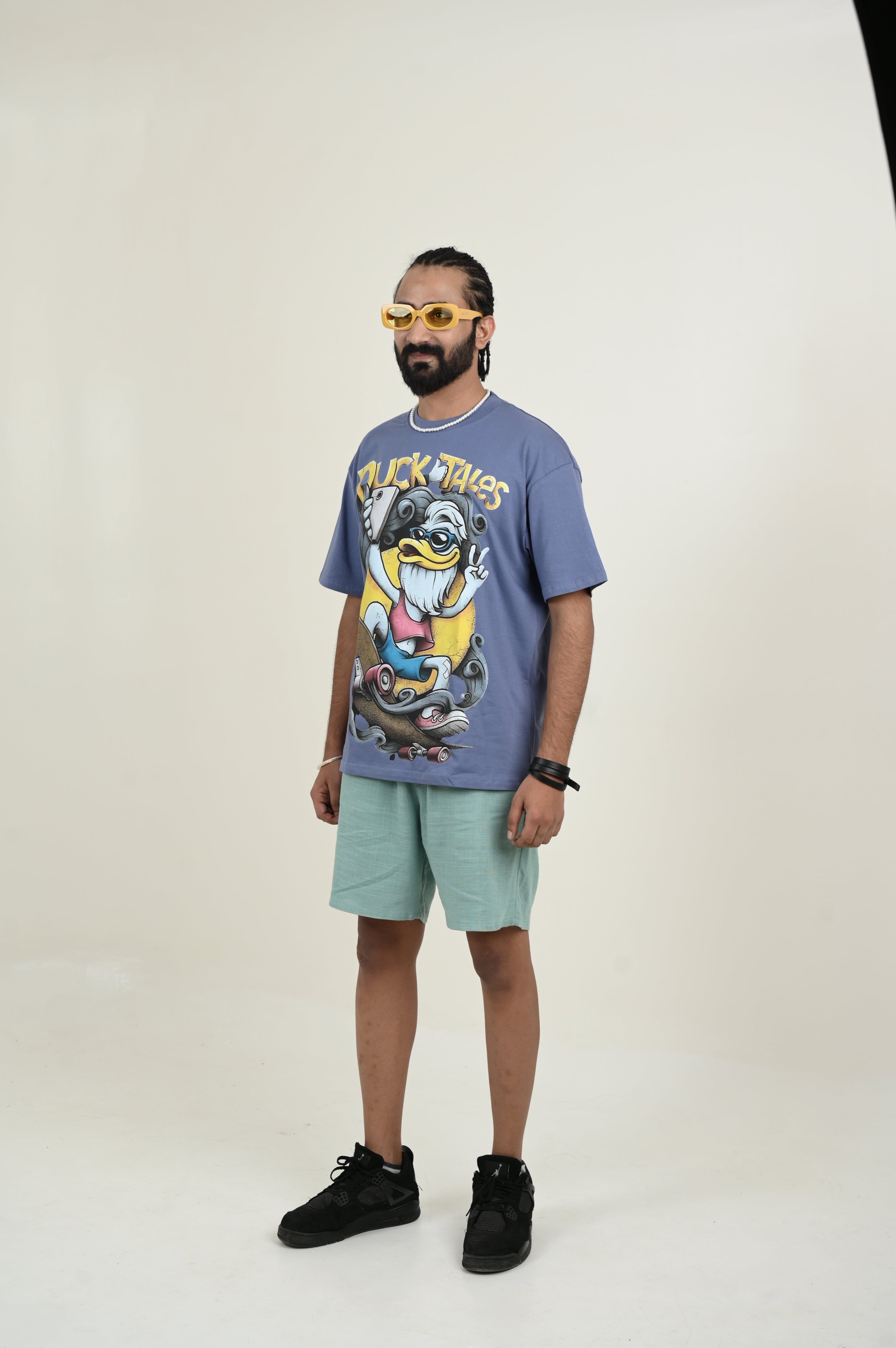 Duck Tales 100% Cotton Oversized Blue T-shirt at Kamakhyaa by Unfussy. This item is 100% cotton, Blue, Casual Wear, Organic, Oversized Fit, Printed, T-Shirts, Unfussy, Unisex, Womenswear