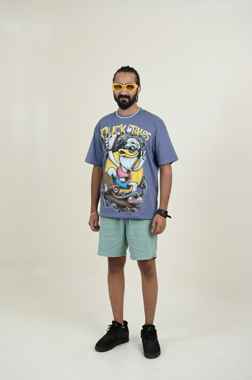 Duck Tales 100% Cotton Oversized Blue T-shirt at Kamakhyaa by Unfussy. This item is 100% cotton, Blue, Casual Wear, Organic, Oversized Fit, Printed, T-Shirts, Unfussy, Unisex, Womenswear