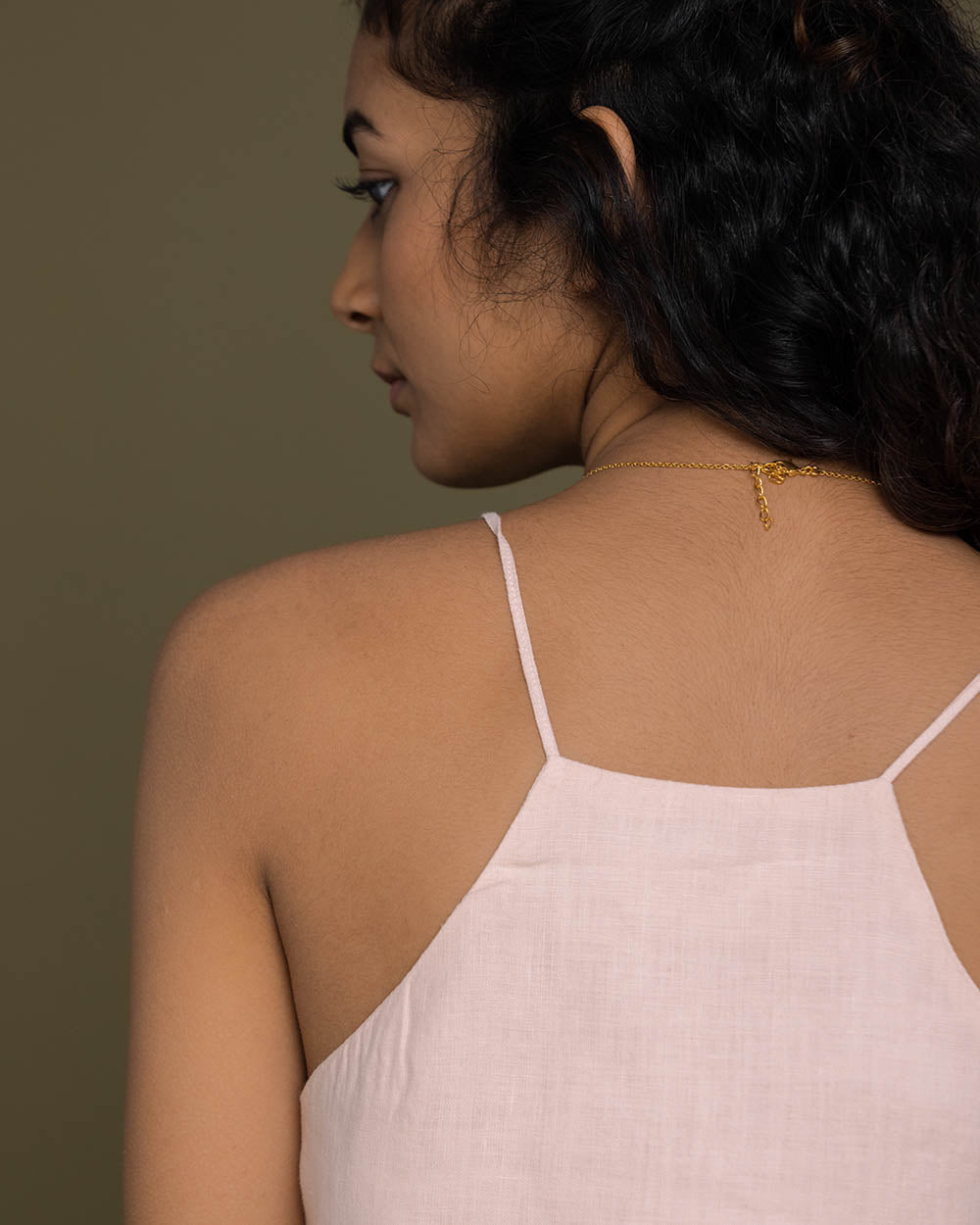 Endless Sunday Top - Ice Pink at Kamakhyaa by Reistor. This item is Casual Wear, Hemp, Natural, Office Wear, Pink, Regular Fit, Solids, Spaghettis, Tops, Womenswear