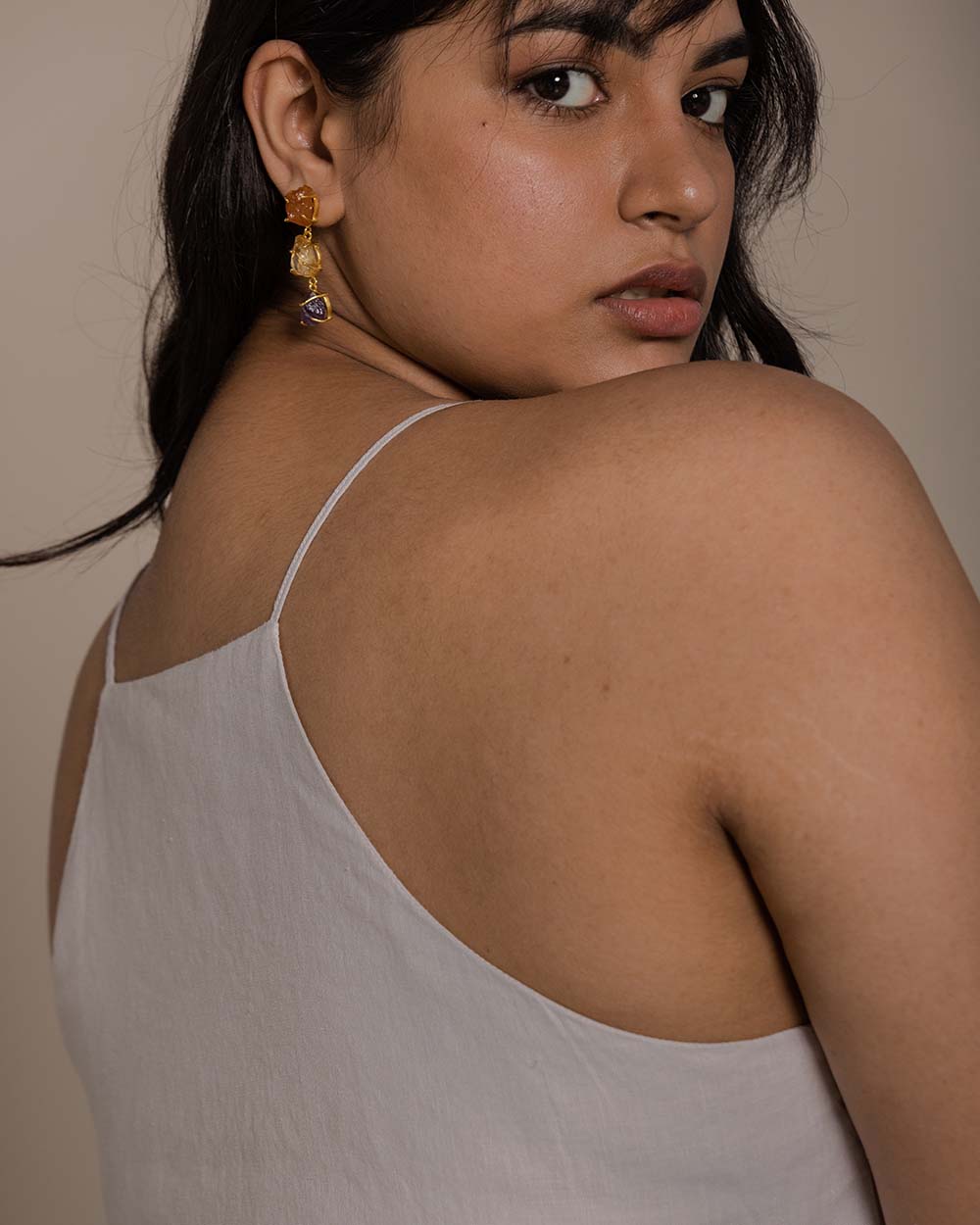 Endless Sunday Top at Kamakhyaa by Reistor. This item is Casual Wear, Grey, Hemp, Natural, Office Wear, Regular Fit, Solids, Spaghettis, Tops, Womenswear