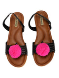 Flats-Criss Cross Black Black, Casual Wear, Faux leather, Flats, Recycled, Solids Kamakhyaa