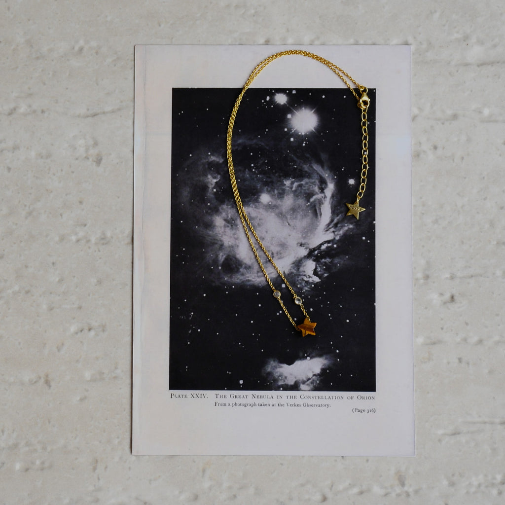 Freya Star Necklace at Kamakhyaa by Noyra. This item is Brown, Fashion Jewellery, jewelry, Micron, Natural, Necklaces, Silver, Solids