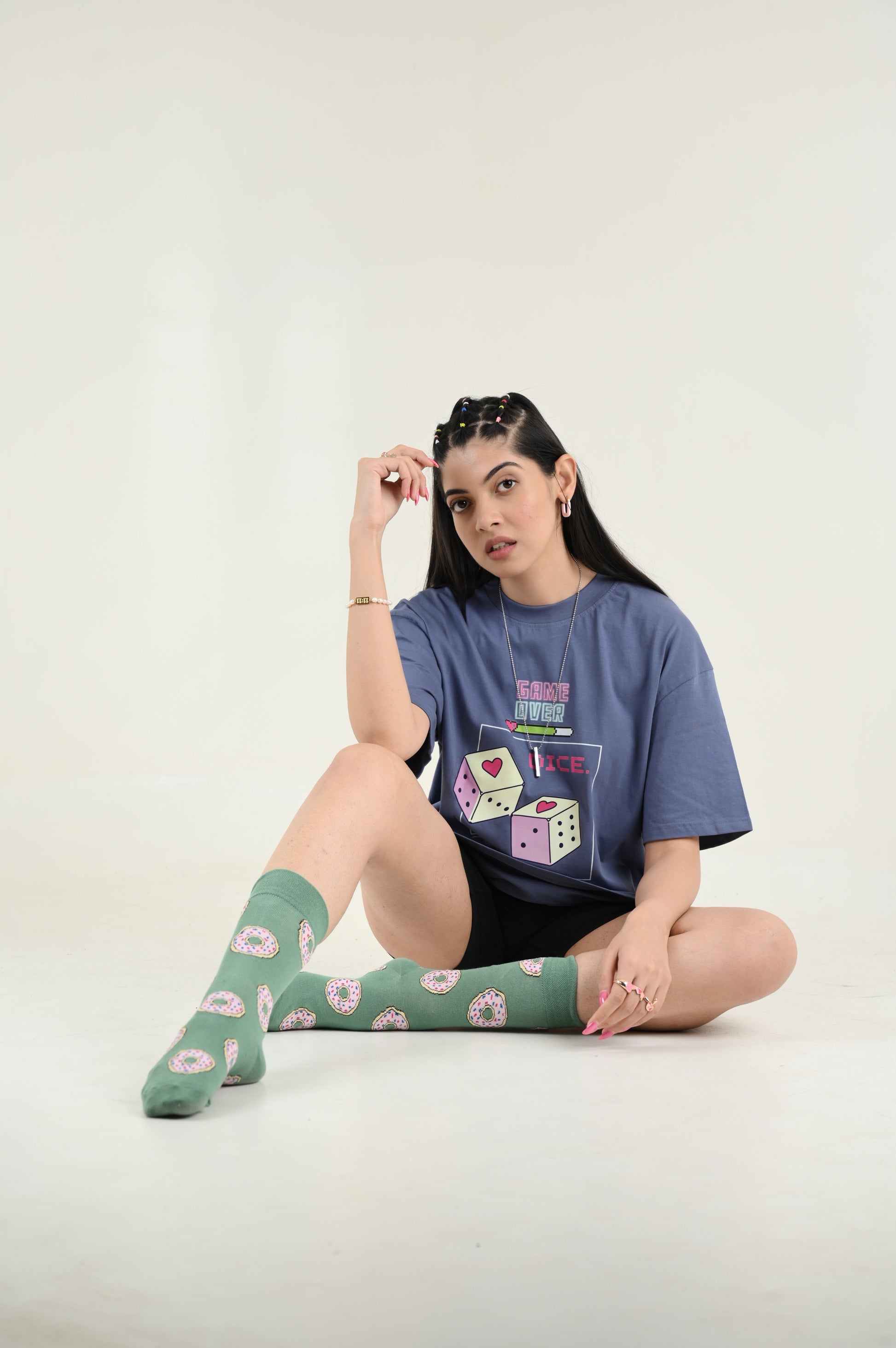 Game Over 100% Cotton Oversized Blue T-shirt at Kamakhyaa by Unfussy. This item is 100% cotton, Blue, Casual Wear, Organic, Oversized Fit, Printed, T-Shirts, Unfussy, Unisex, Womenswear