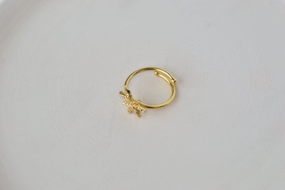 Gold Brass Cinnamon Star Ring at Kamakhyaa by The Loom Art. This item is Brass, Cosmic Dream TLA, Fashion Jewellery, For Daughter, Free Size, Gold, Gold Plated, jewelry, Less than $50, Natural, Products less than $25, Rings, Textured
