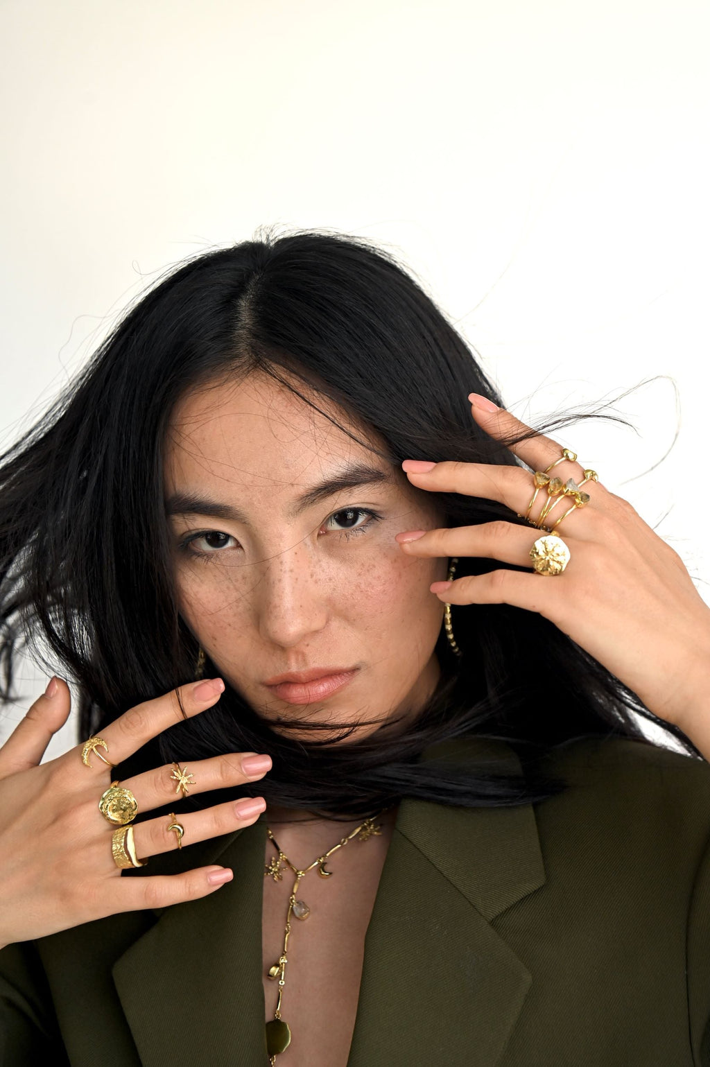 Gold Brass Cinnamon Statement Ring at Kamakhyaa by The Loom Art. This item is Brass, Cosmic Dream TLA, Fashion Jewellery, Free Size, Gold, Gold Plated, jewelry, Less than $50, Natural, Rings, Textured