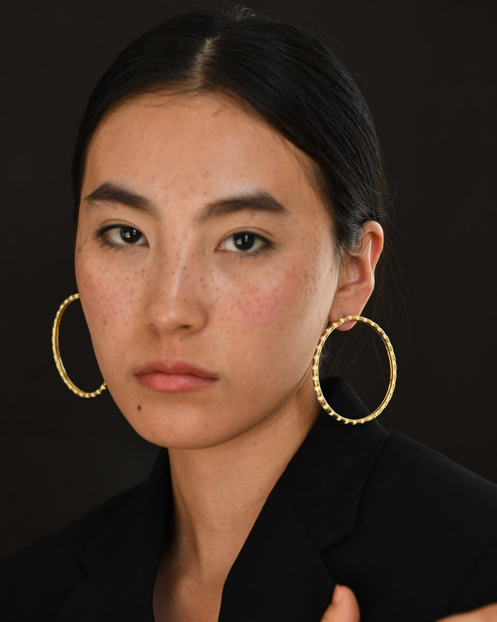 Gold Brass Golden Galaxy Hoops at Kamakhyaa by The Loom Art. This item is Brass, Cosmic Dream TLA, Fashion Jewellery, Free Size, Gold, Gold Plated, Hoops, jewelry, Natural