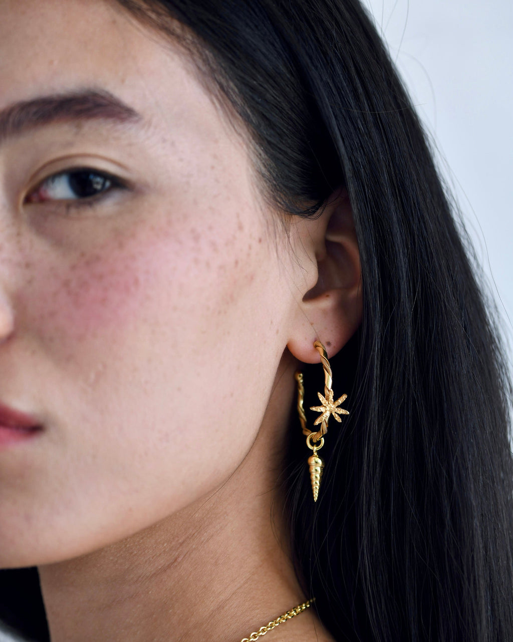 Gold Brass Hoop at Kamakhyaa by The Loom Art. This item is Brass, Cosmic Dream TLA, Fashion Jewellery, Free Size, Gold, Gold Plated, Hoops, jewelry, Less than $50, Natural