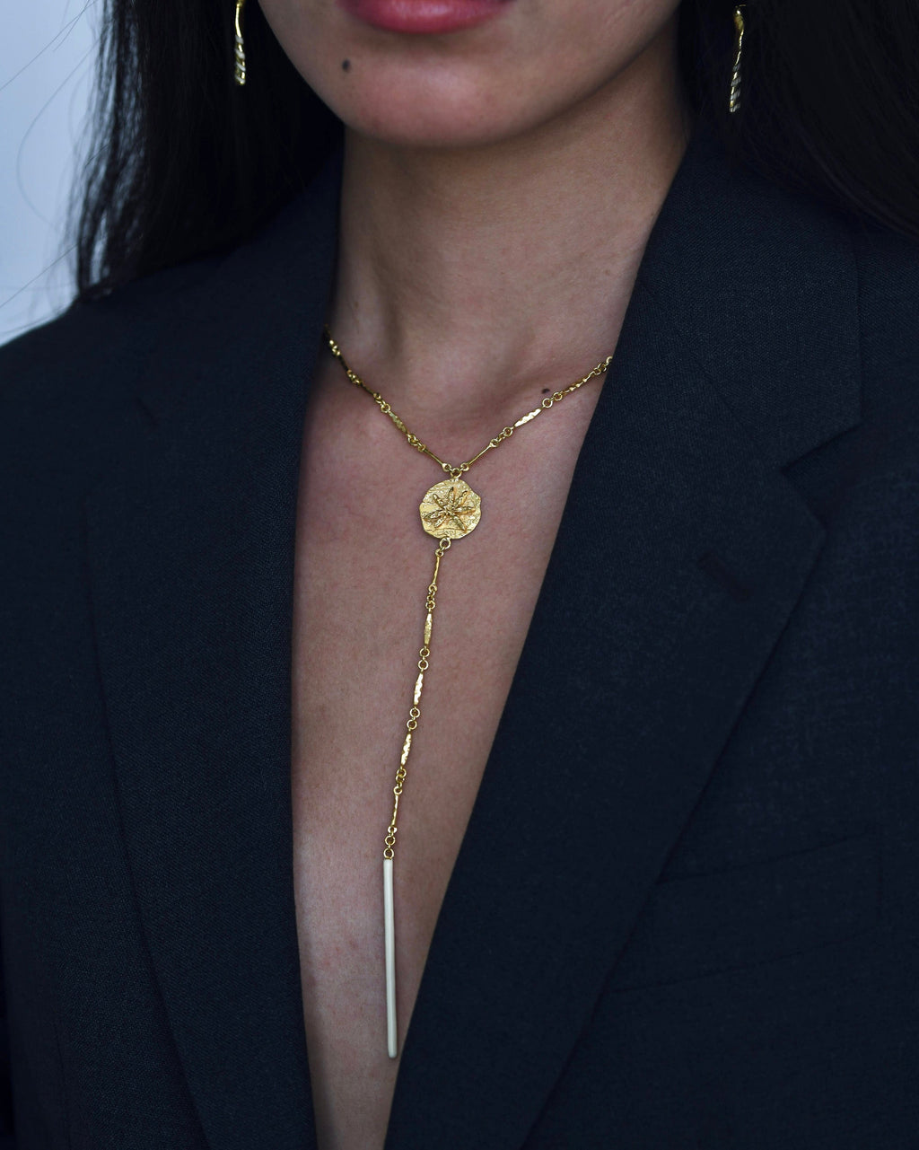 Gold Brass Milky Star Necklaces at Kamakhyaa by The Loom Art. This item is Brass, Cosmic Dream TLA, Fashion Jewellery, Free Size, Gold, Gold Plated, jewelry, Natural, Necklaces