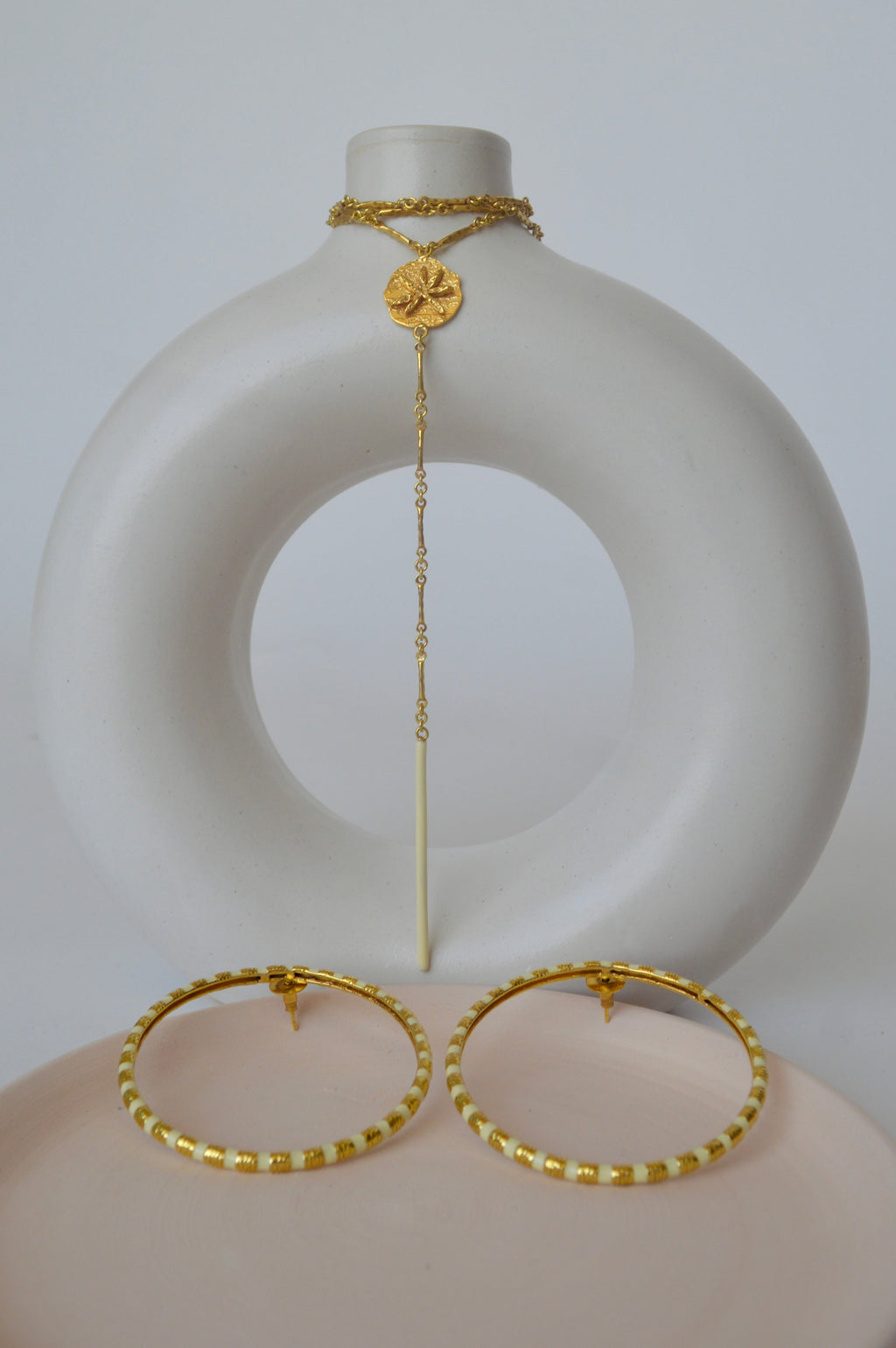 Gold Brass Milky Star Necklaces at Kamakhyaa by The Loom Art. This item is Brass, Cosmic Dream TLA, Fashion Jewellery, Free Size, Gold, Gold Plated, jewelry, Natural, Necklaces