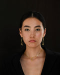 Gold Brass Moon & Star Long Earrings at Kamakhyaa by The Loom Art. This item is Brass, Cosmic Dream TLA, Fashion Jewellery, For Daughter, Free Size, Gold, Gold Plated, jewelry, Less than $50, Long Earrings, Natural