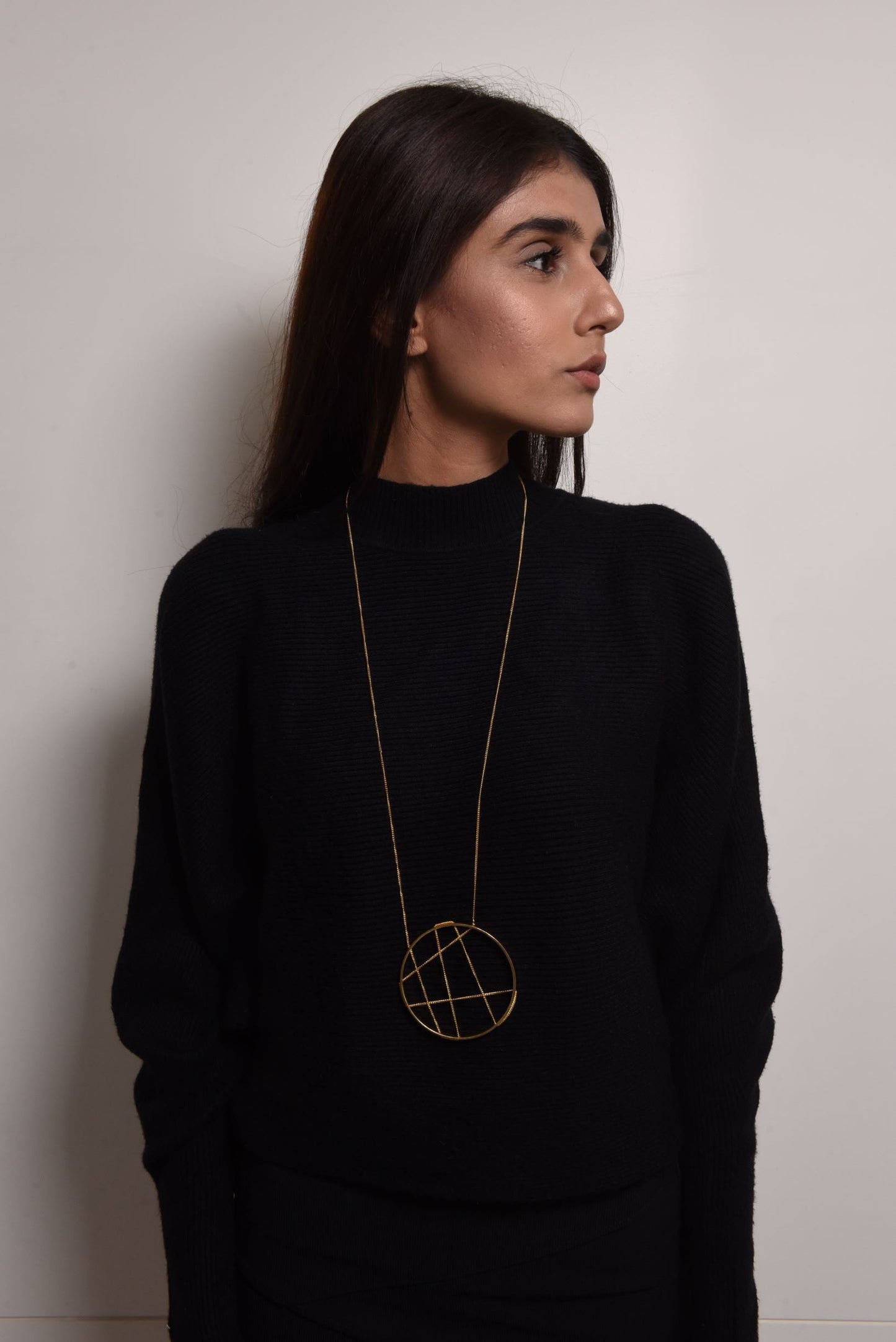 Gold Brass Necklaces- Confused Compass Free Size, Plated, Plated Brass, Necklaces, Statement Pieces Kamakhyaa