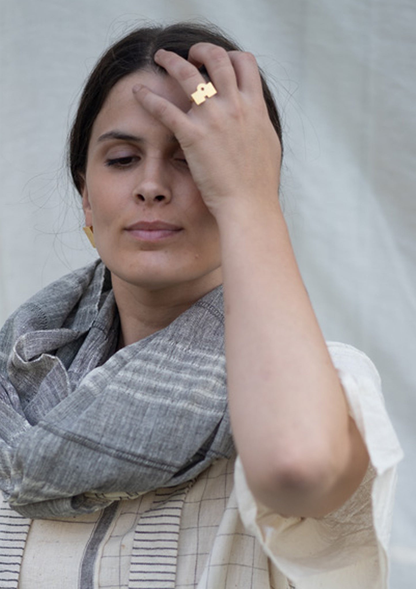 Gold Brass Rings-Gori Free Size, Gold, Plated, Plated Brass, Rings, Statement Pieces Kamakhyaa