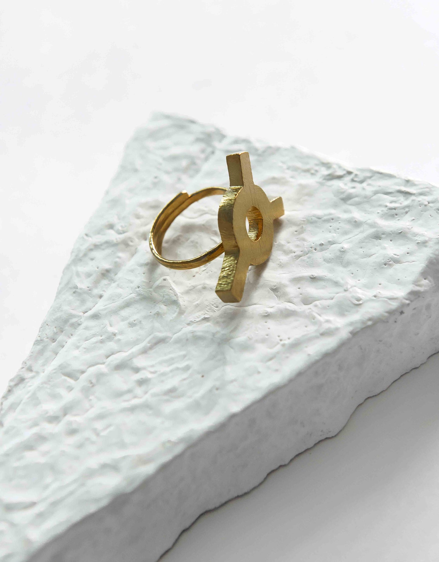 Gold Brass Rings-Seul Free Size, Gold, Plated, Plated Brass, Rings, Statement Pieces Kamakhyaa