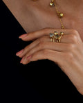 Gold Brass Set of 3 Stackable Rings at Kamakhyaa by The Loom Art. This item is Brass, Cosmic Dream TLA, Fashion Jewellery, Free Size, Gold, Gold Plated, jewelry, Less than $50, Natural, Rings