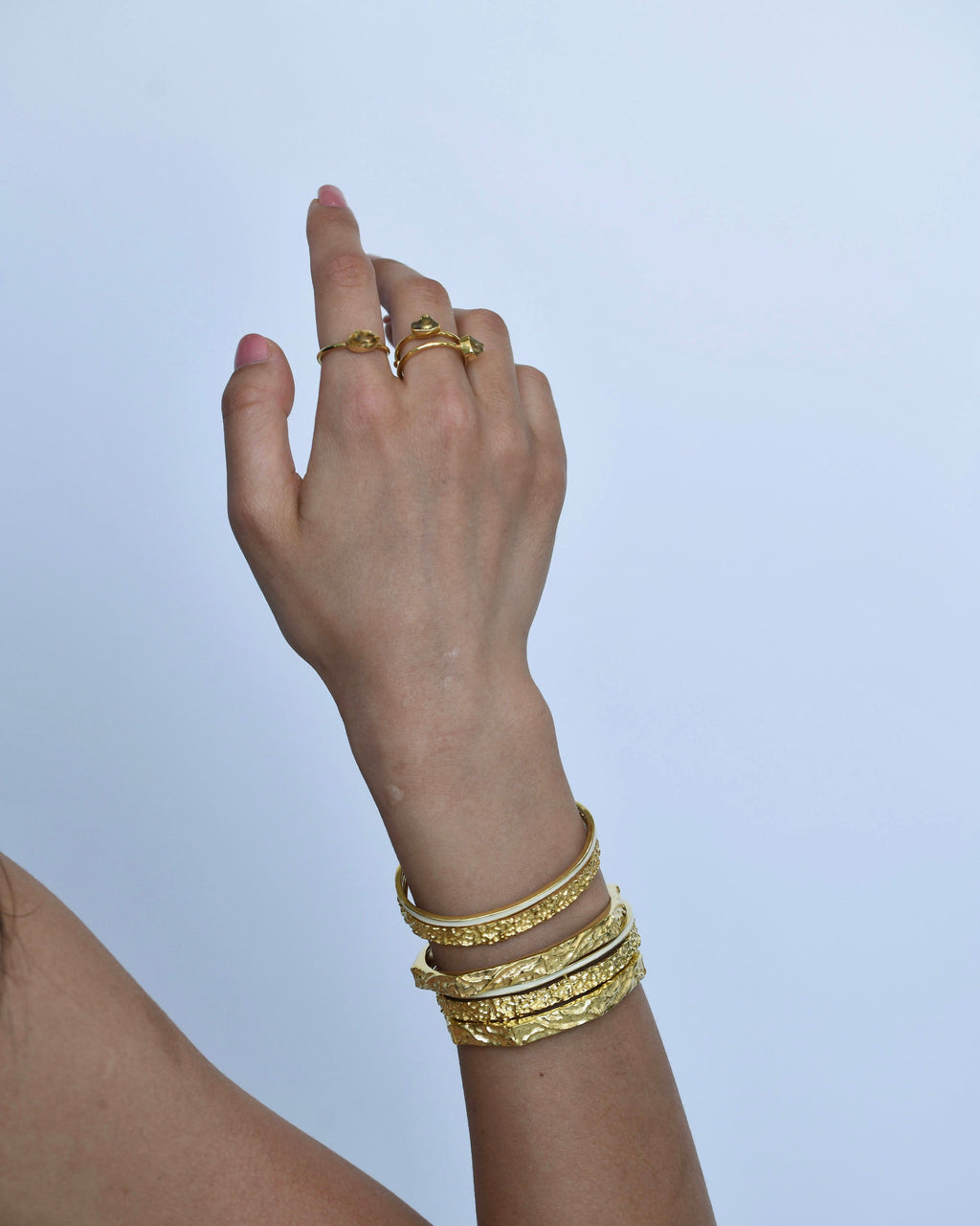 Gold Brass Textured Hexagonal Bracelet at Kamakhyaa by The Loom Art. This item is Add Ons, Bracelets, Brass, Cosmic Dream TLA, Fashion Jewellery, Free Size, Gold, Gold Plated, jewelry, Natural, Textured