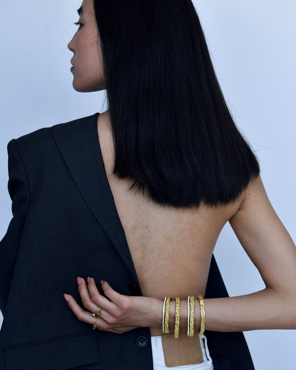 Gold Brass Textured Hexagonal Bracelet at Kamakhyaa by The Loom Art. This item is Add Ons, Bracelets, Brass, Cosmic Dream TLA, Fashion Jewellery, Free Size, Gold, Gold Plated, jewelry, Natural, Textured