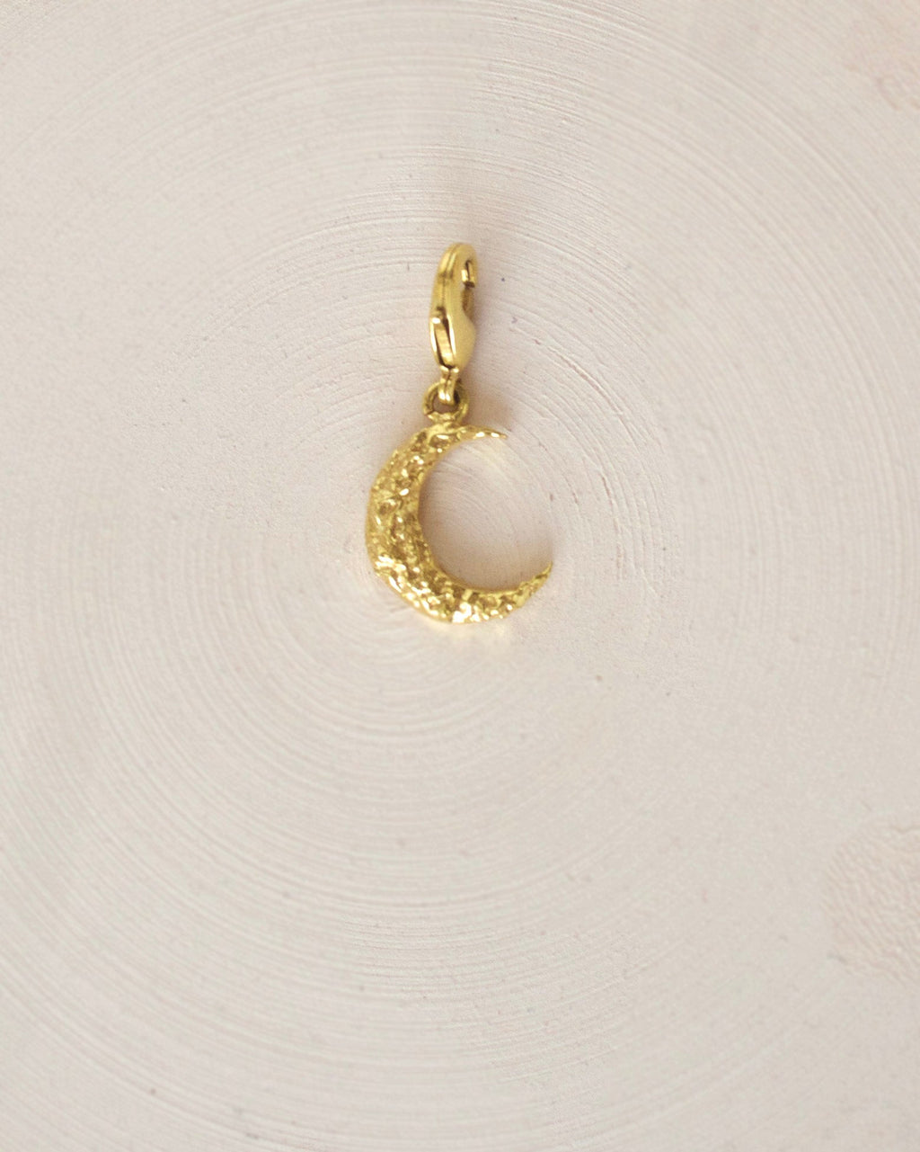 Gold Brass Textured Moon Pendants/Charm at Kamakhyaa by The Loom Art. This item is Brass, Cosmic Dream TLA, Fashion Jewellery, Free Size, Gold, Gold Plated, jewelry, Less than $50, Natural, Pendants, Products less than $25