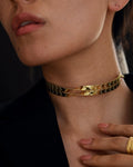Gold Brass Twisted Enamel Choker at Kamakhyaa by The Loom Art. This item is Brass, Choker, Cosmic Dream TLA, Fashion Jewellery, Free Size, Gold, Gold Plated, jewelry, Natural