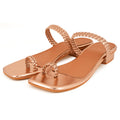 Golden Sandals at Kamakhyaa by EK_agga. This item is Gold, Heels, Less than $50, Party Wear, Patent leather, Red, Regular Fit, Square toe, Textured, Vegan