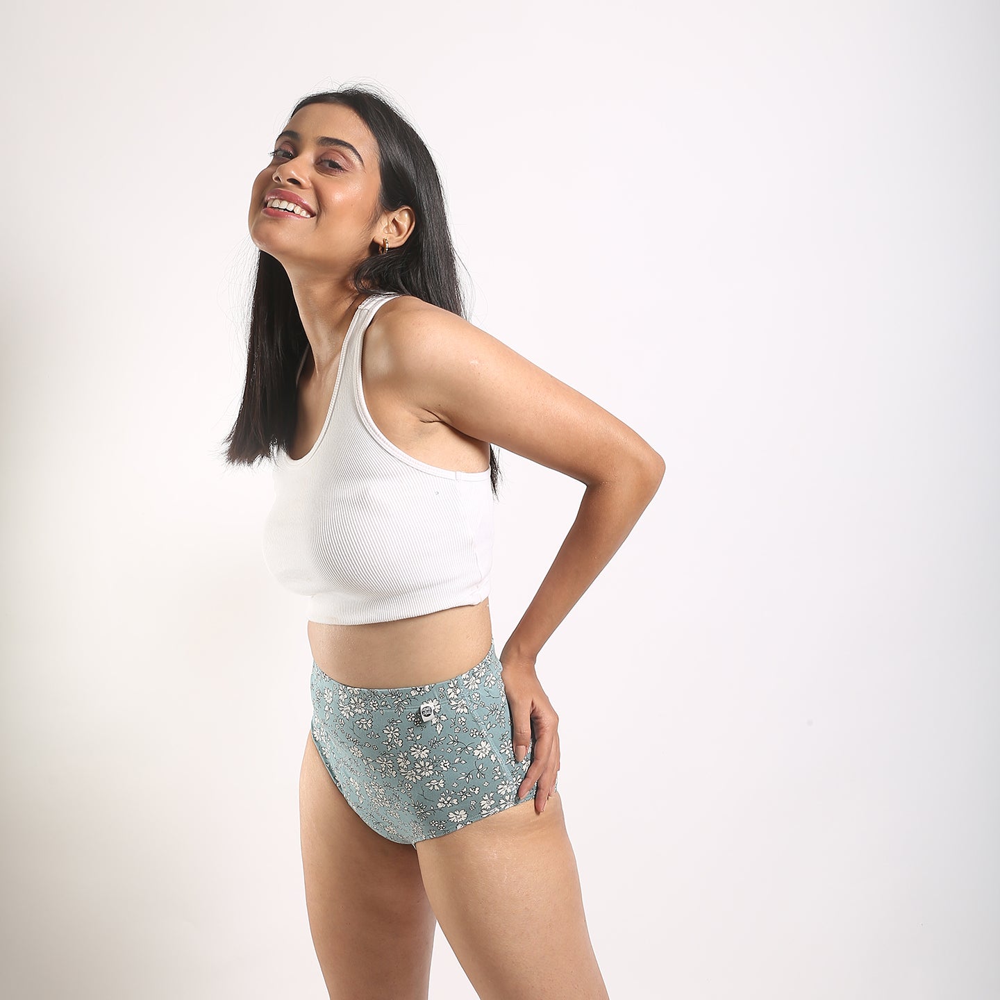 Green Cotton Classic Brief at Kamakhyaa by Wear Equal. This item is Briefs, Casual Wear, Green, lingerie, Organic, Organic Cotton, panties, Prints, Regular Fit, Womenswear