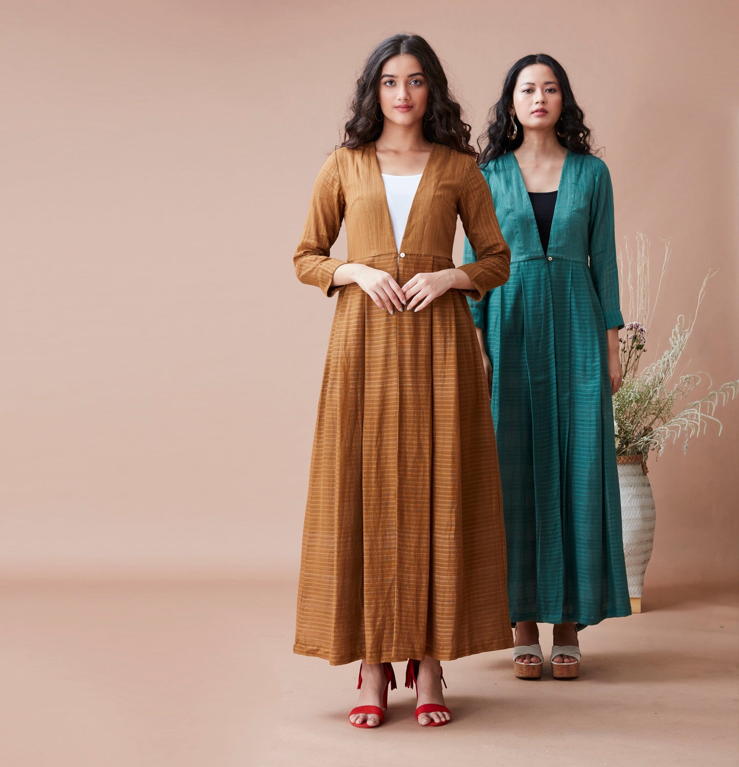 Green Cotton Jacket at Kamakhyaa by Dan Ba. This item is Cotton, Green, July Sale, July Sale 2023, Natural, Relaxed Fit, Resort Wear, Shrugs, Solids, Womenswear