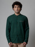 Green Cotton Shirt at Kamakhyaa by Lafaani. This item is Casual Wear, Cotton, For Him, Green, Menswear, Natural, Regular Fit, Shirts, Solids, Tops