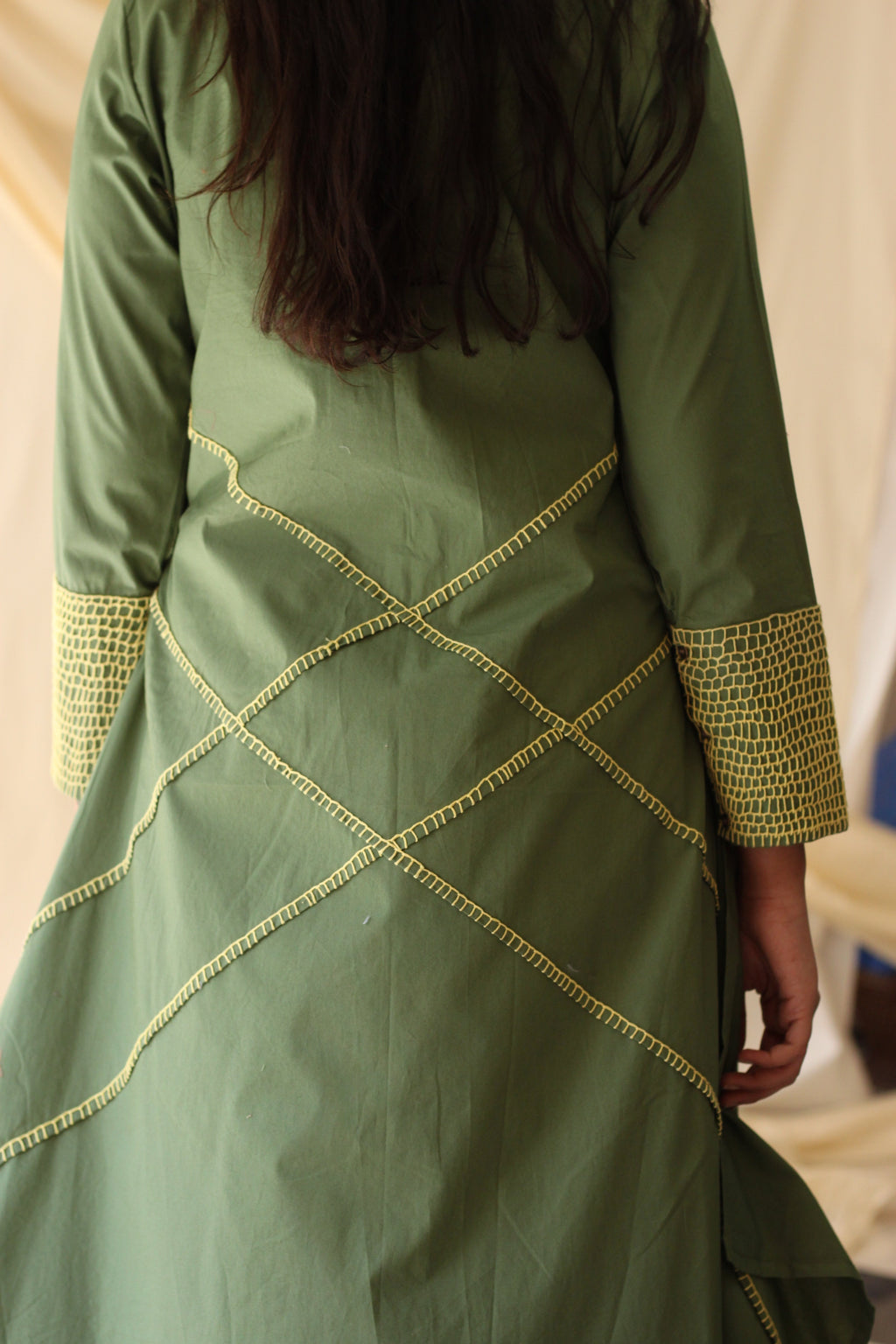 Green Embroidered Shirt at Kamakhyaa by Chambray & Co.. This item is Casual Wear, Cotton, Green, Natural, Regular Fit, Shirts, Solids, Tops, Womenswear