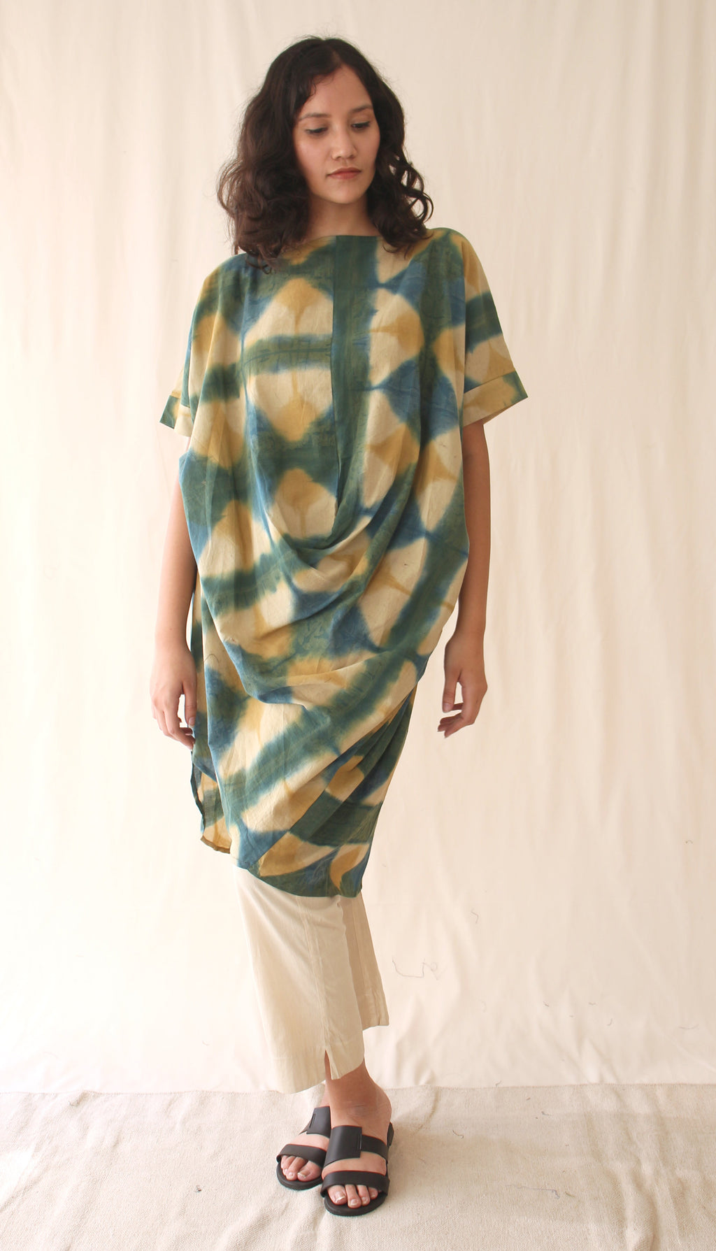 Green Ombre Complete Set at Kamakhyaa by Chambray & Co.. This item is Casual Wear, Co-ord Sets, Green, Hand Spun Cotton, Natural, Ombre & Dyes, Regular Fit, Travel, Travel Co-ords, Womenswear