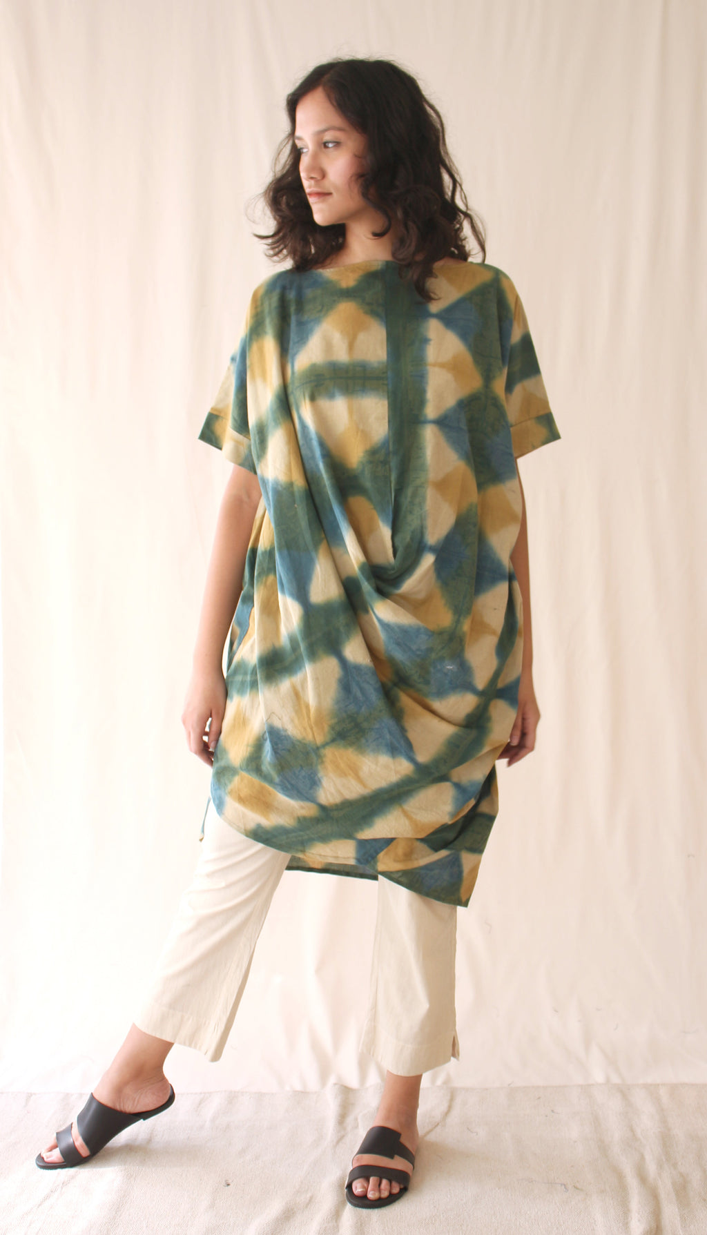 Green Ombre Complete Set at Kamakhyaa by Chambray & Co.. This item is Casual Wear, Co-ord Sets, Green, Hand Spun Cotton, Natural, Ombre & Dyes, Regular Fit, Travel, Travel Co-ords, Womenswear