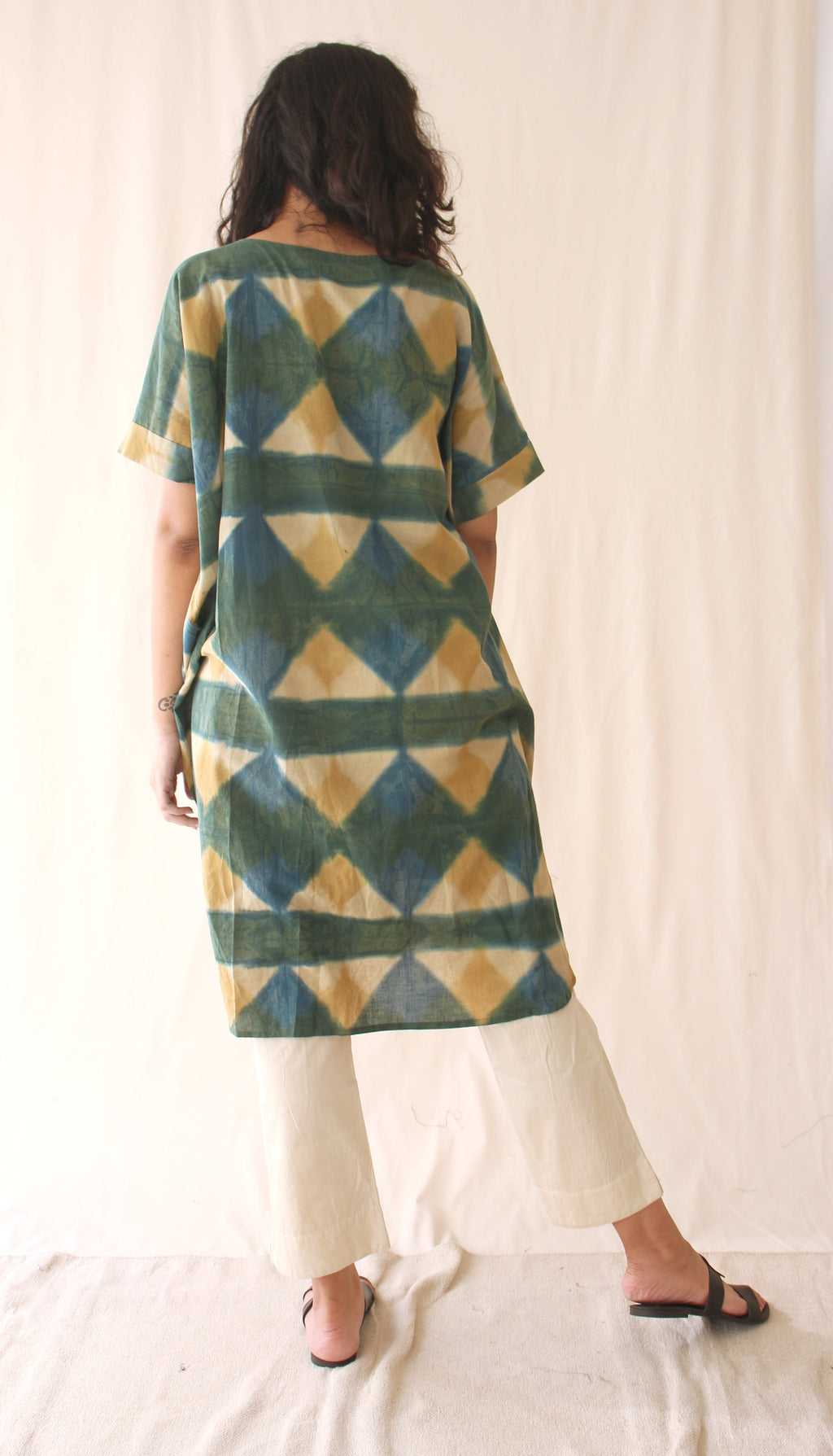 Green Ombre Complete Set at Kamakhyaa by Chambray & Co.. This item is Casual Wear, Co-ord Sets, Green, Hand Spun Cotton, Natural, Ombre & Dyes, Regular Fit, Travel, Travel Co-ords, Womenswear