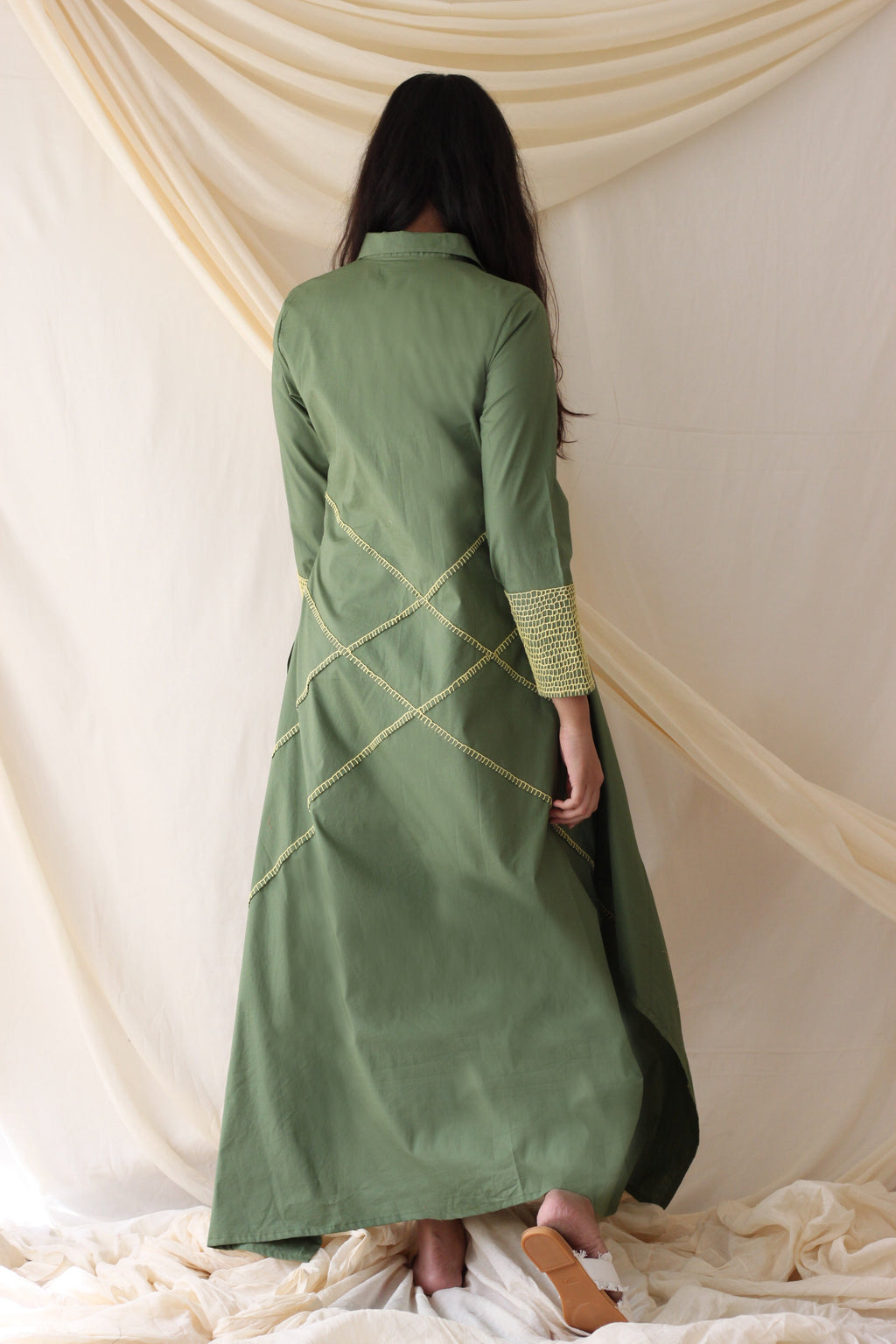 Green Shirt With Skirt Cotton Complete Set at Kamakhyaa by Chambray & Co.. This item is Casual Wear, Co-ord Sets, Cotton, Green, Natural, Regular Fit, Skirt Sets, Solids, Travel Co-ords, Womenswear